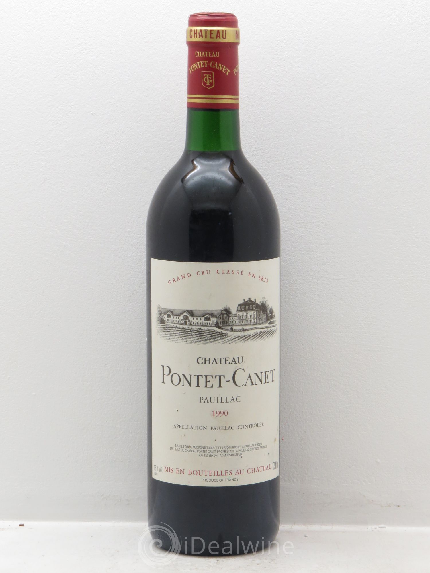 Château Pontet Canet 5ème Grand Cru Classé 1990 - Lot de 1 bouteille - 0
