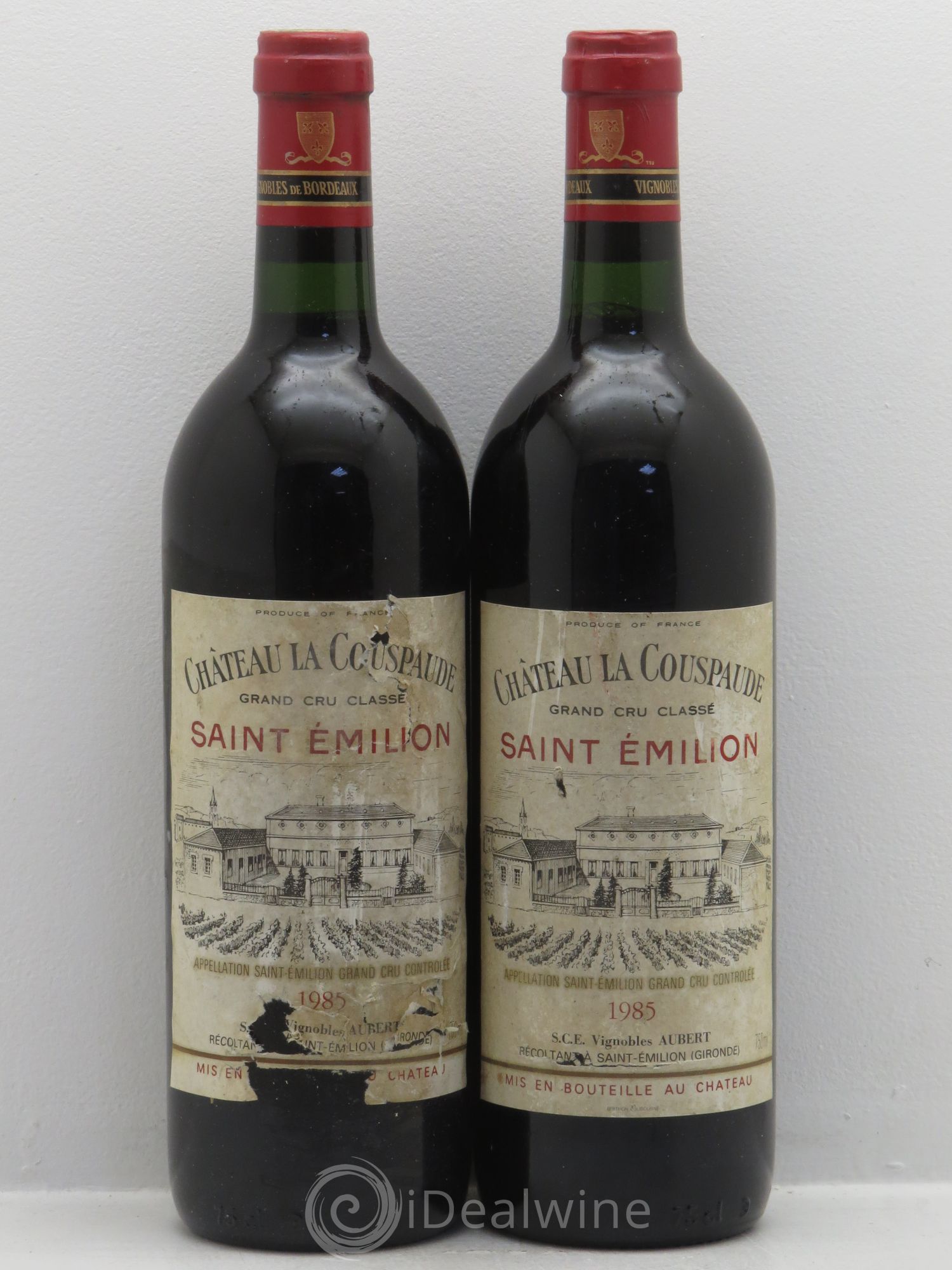 Château la Couspaude Grand Cru Classé 1985 - Lot de 2 bouteilles - 0