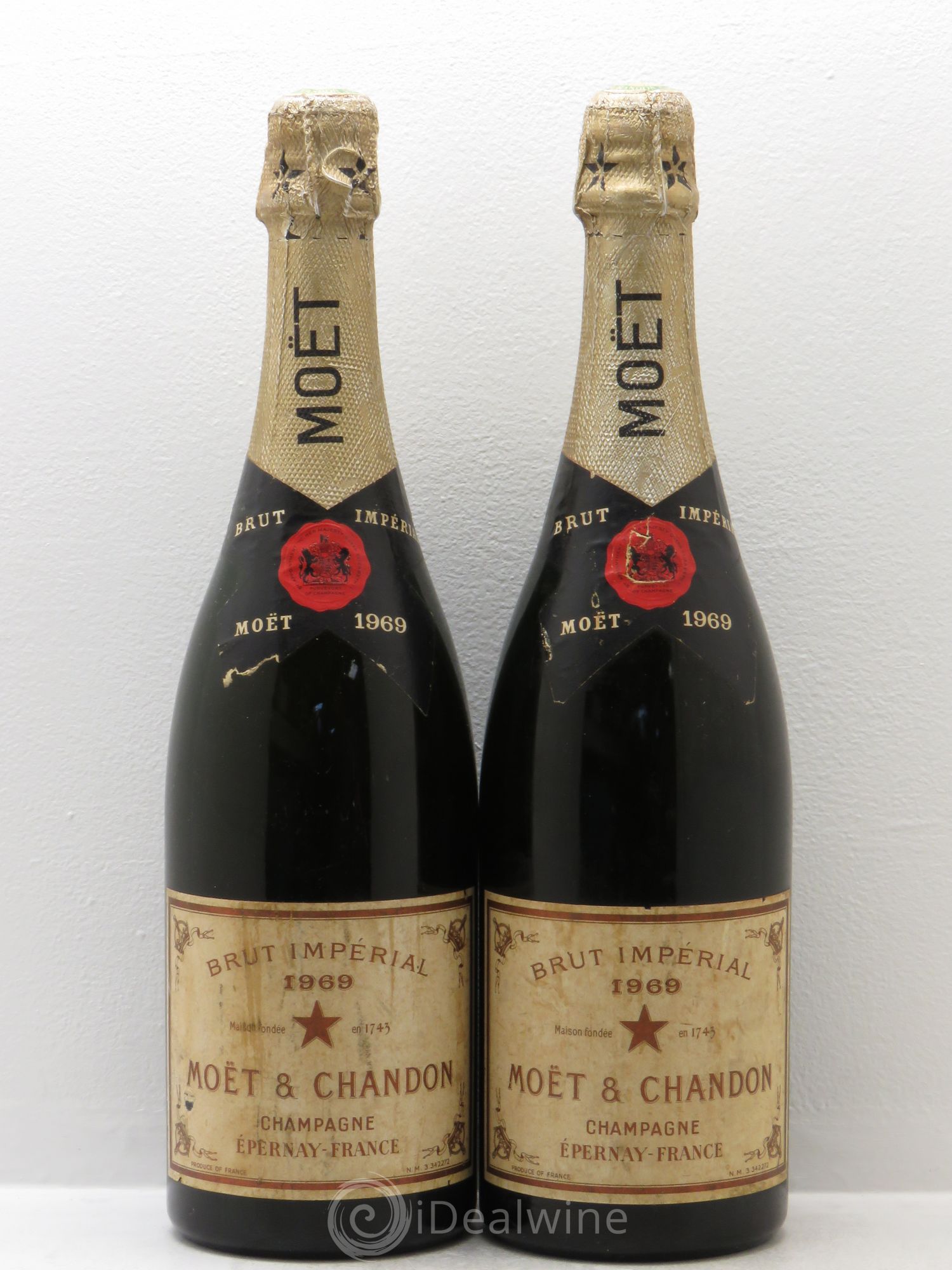 Impérial Brut Moët et Chandon 1969 - Lot de 2 bouteilles - 0