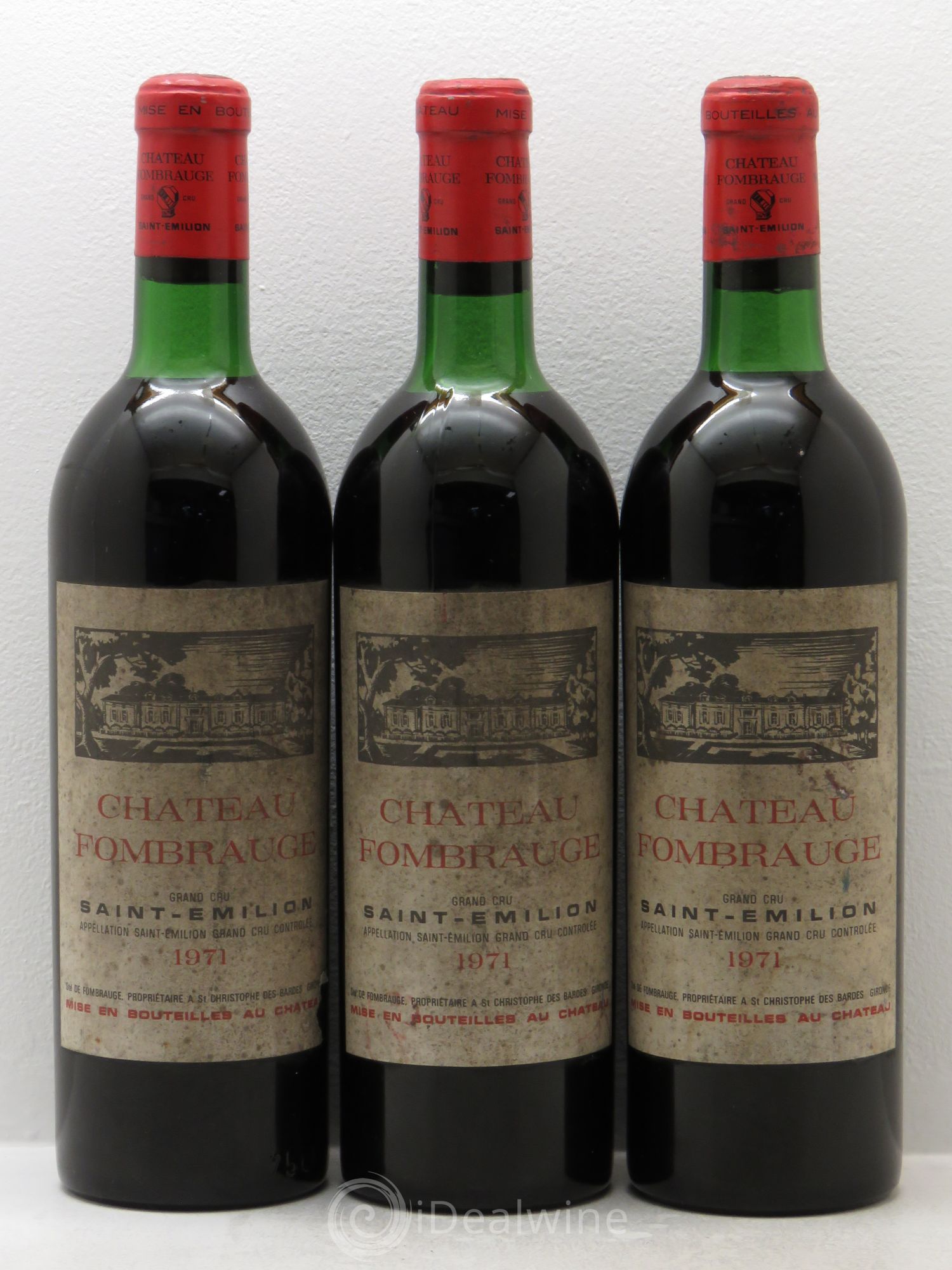 Château Fombrauge Grand Cru Classé (sans prix de réserve) 1971 - Lot de 3 bouteilles - 0