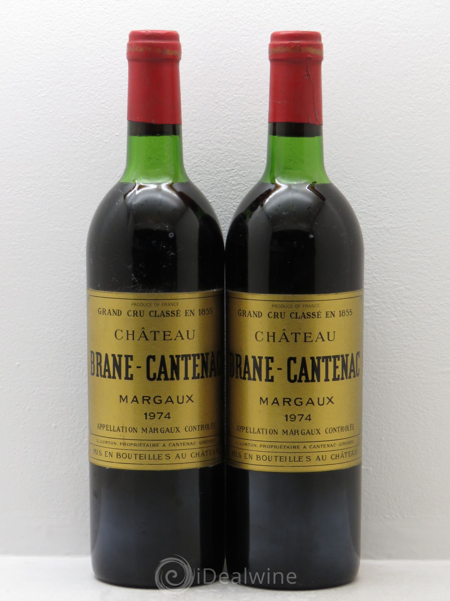 Château Brane Cantenac 2ème Grand Cru Classé 1974 - Lot de 2 bouteilles - 0