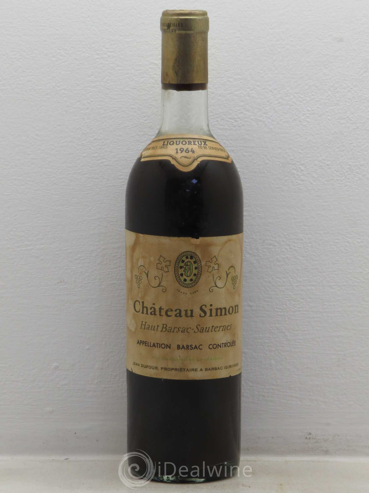 Château Simon 1964 - Lotto di 1 bottiglia - 0