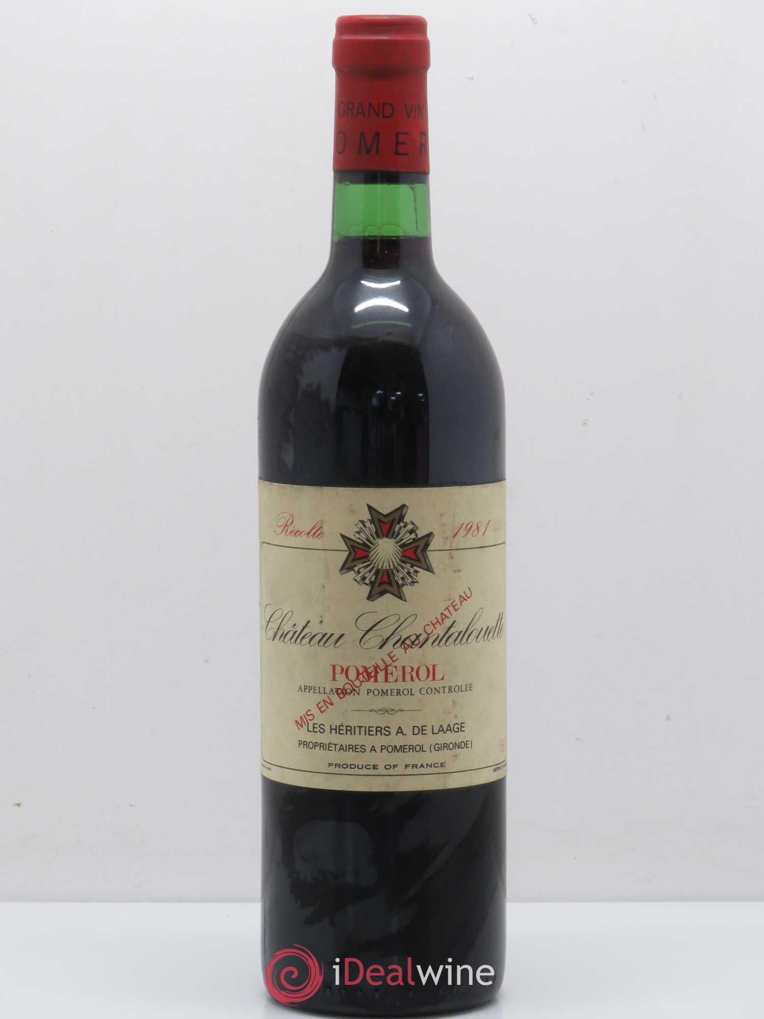 Pomerol Château Chante Alouette 1981 - Lot de 1 bouteille - 0