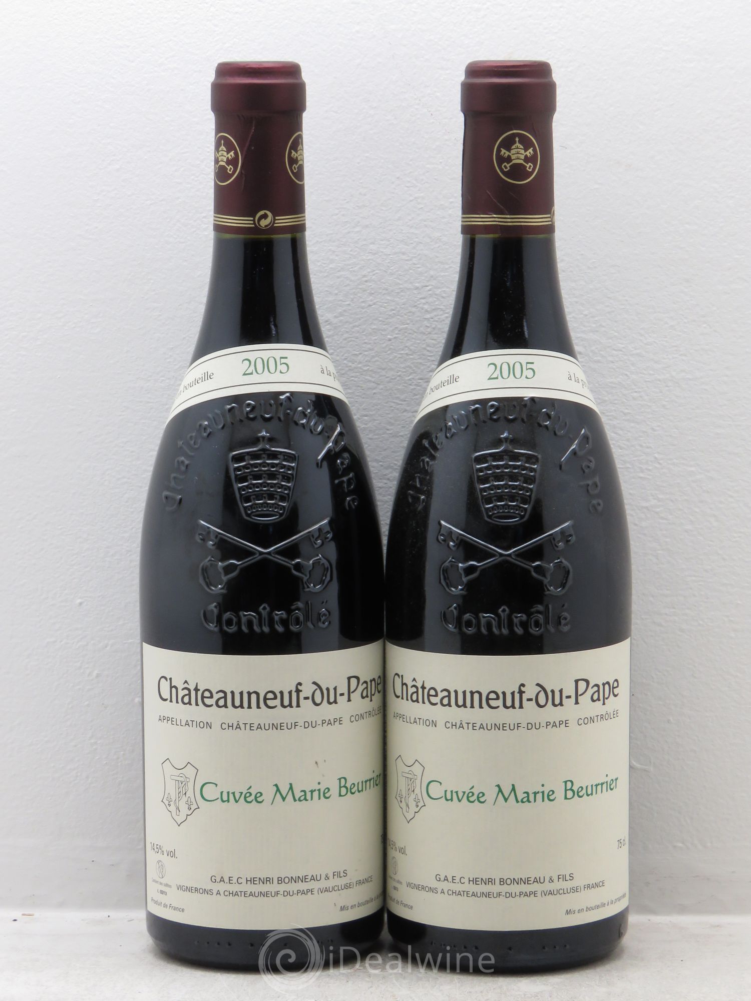 Châteauneuf-du-Pape Marie Beurrier Henri Bonneau & Fils 2005 - Lot de 2 bouteilles - 0