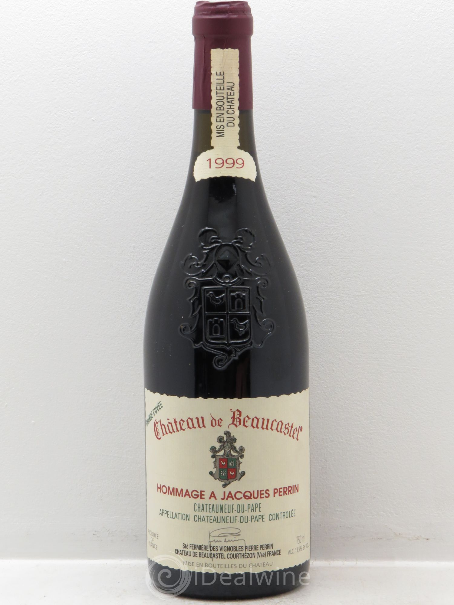 Châteauneuf-du-Pape Château de Beaucastel Hommage à Jacques Perrin Famille Perrin 1999 - Lot de 1 bouteille - 0