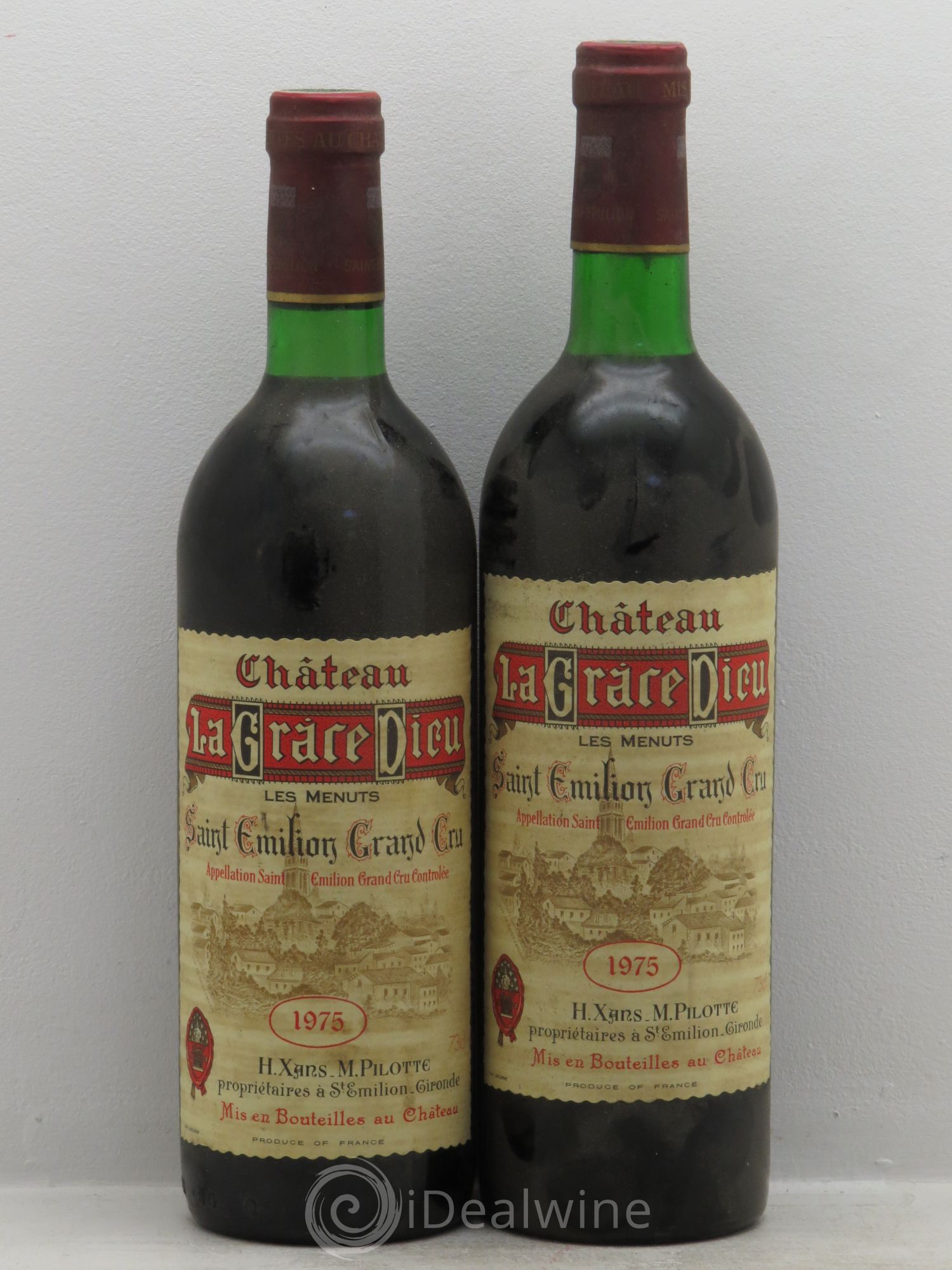 Château la Grâce Dieu 1975 - Lot de 2 bouteilles - 0