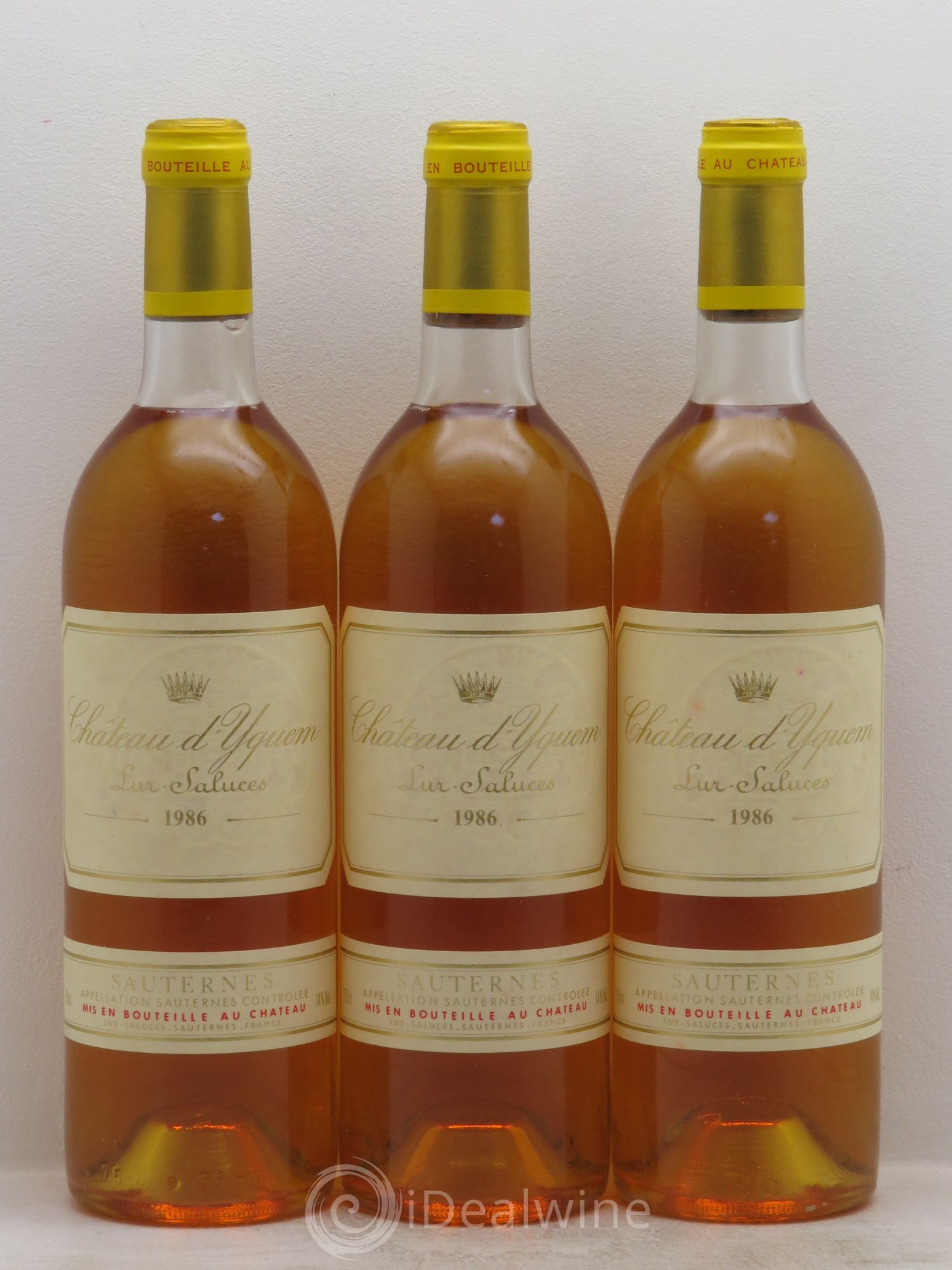 Château d' Yquem 1er Cru Classé Supérieur 1986 - Lotto di 3 bottiglie - 0