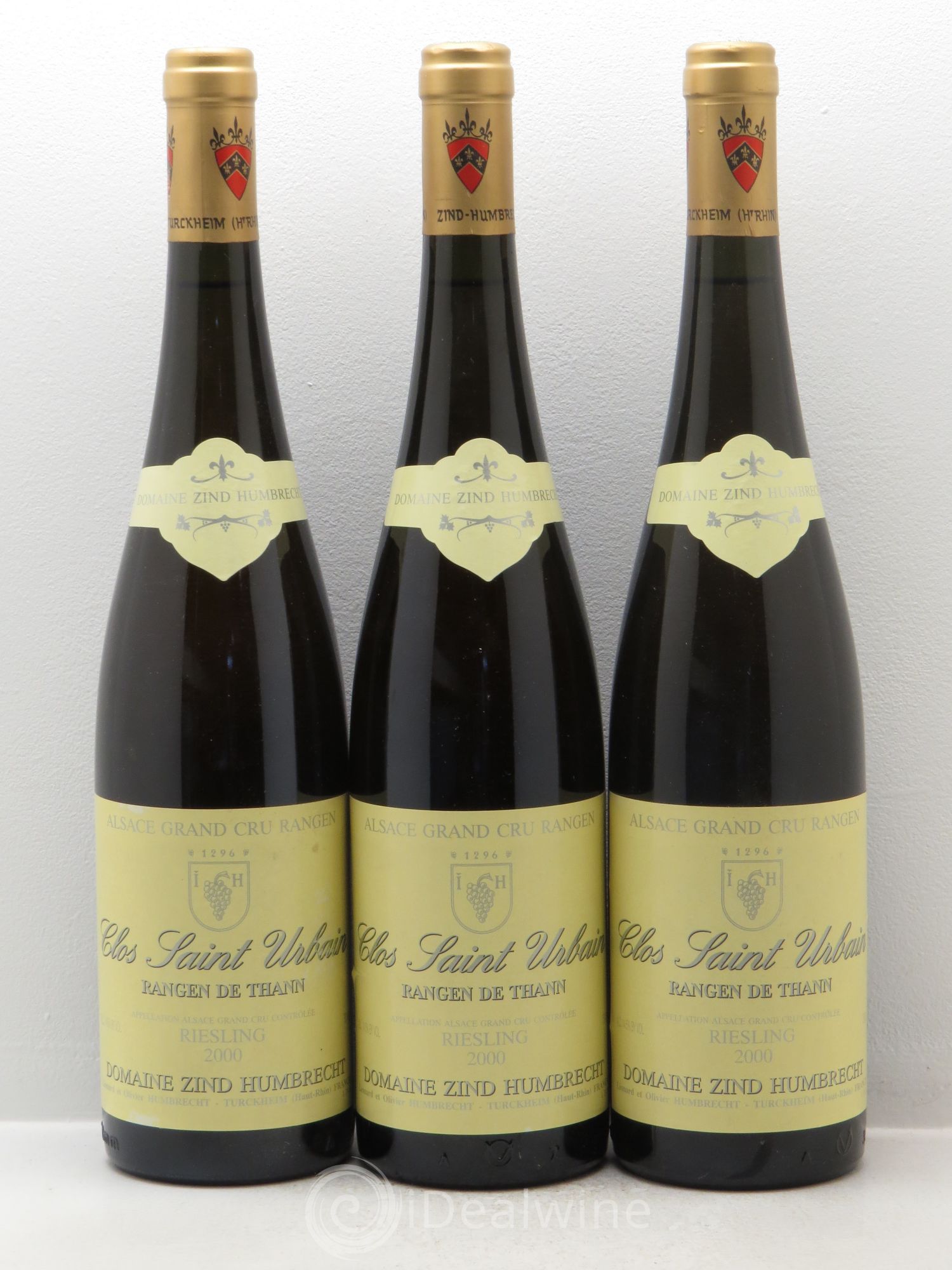 Alsace Riesling Grand Cru Rangen de Thann Clos Saint Urbain Zind-Humbrecht (Domaine) 2000 - Lot de 3 bouteilles - 0