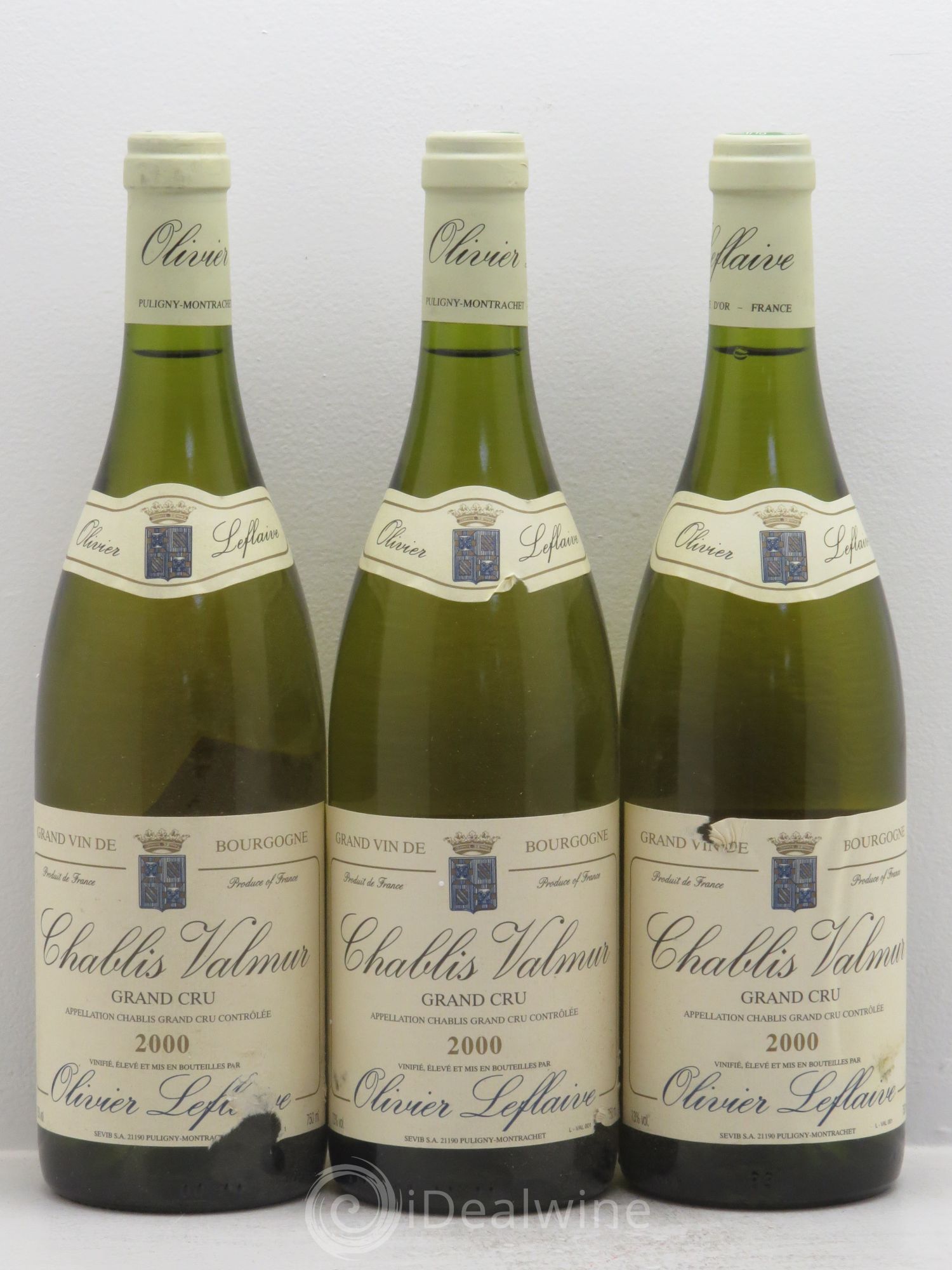 Chablis Grand Cru Olivier Leflaive (sans prix de réserve) 2000 - Lot de 3 bouteilles - 0