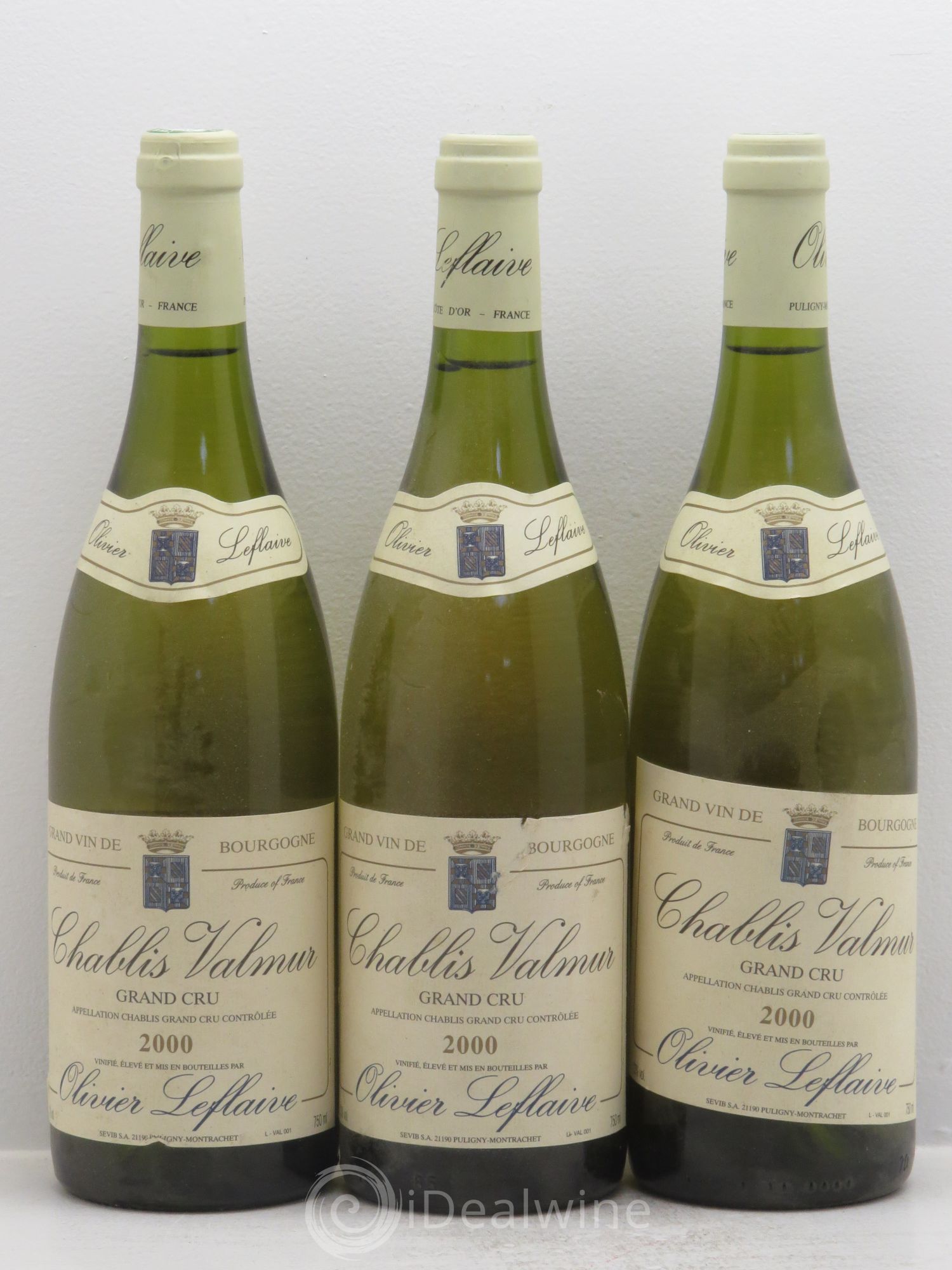 Chablis Grand Cru Olivier Leflaive (sans prix de réserve) 2000 - Lot de 3 bouteilles - 0