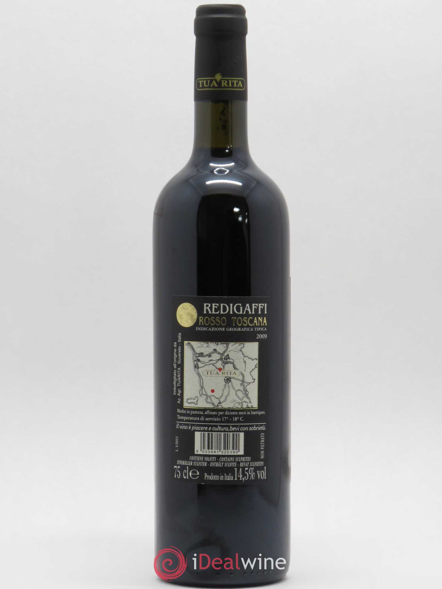 Italie Toscane Redigaffi Tua Rita 2009 - Lot de 1 bouteille - 1