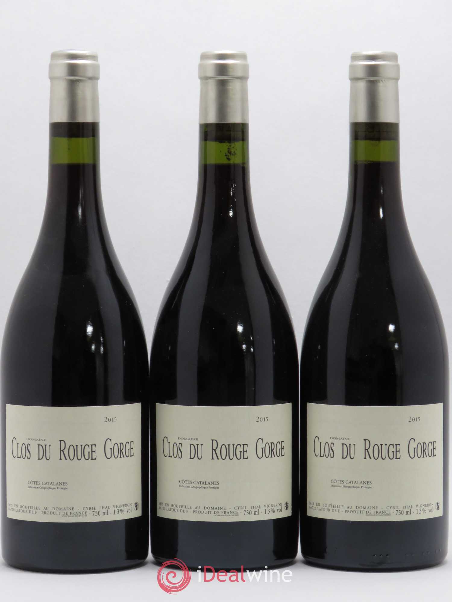 Côtes Catalanes (VDP des Côtes Catalanes) Clos du Rouge Gorge 2015 - Lot de 3 bouteilles - 0