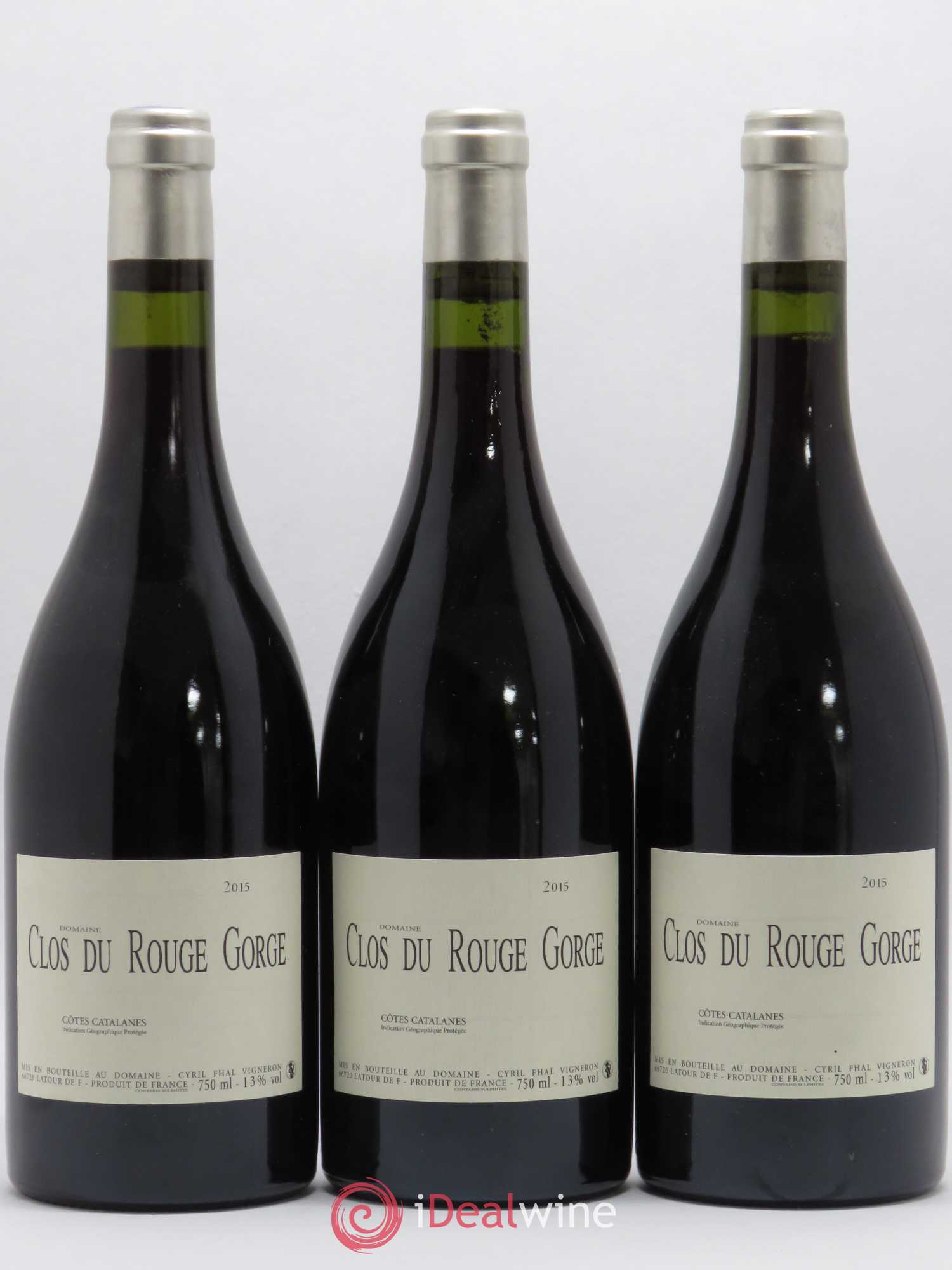 Côtes Catalanes (VDP des Côtes Catalanes) Clos du Rouge Gorge 2015 - Lot de 3 bouteilles - 0