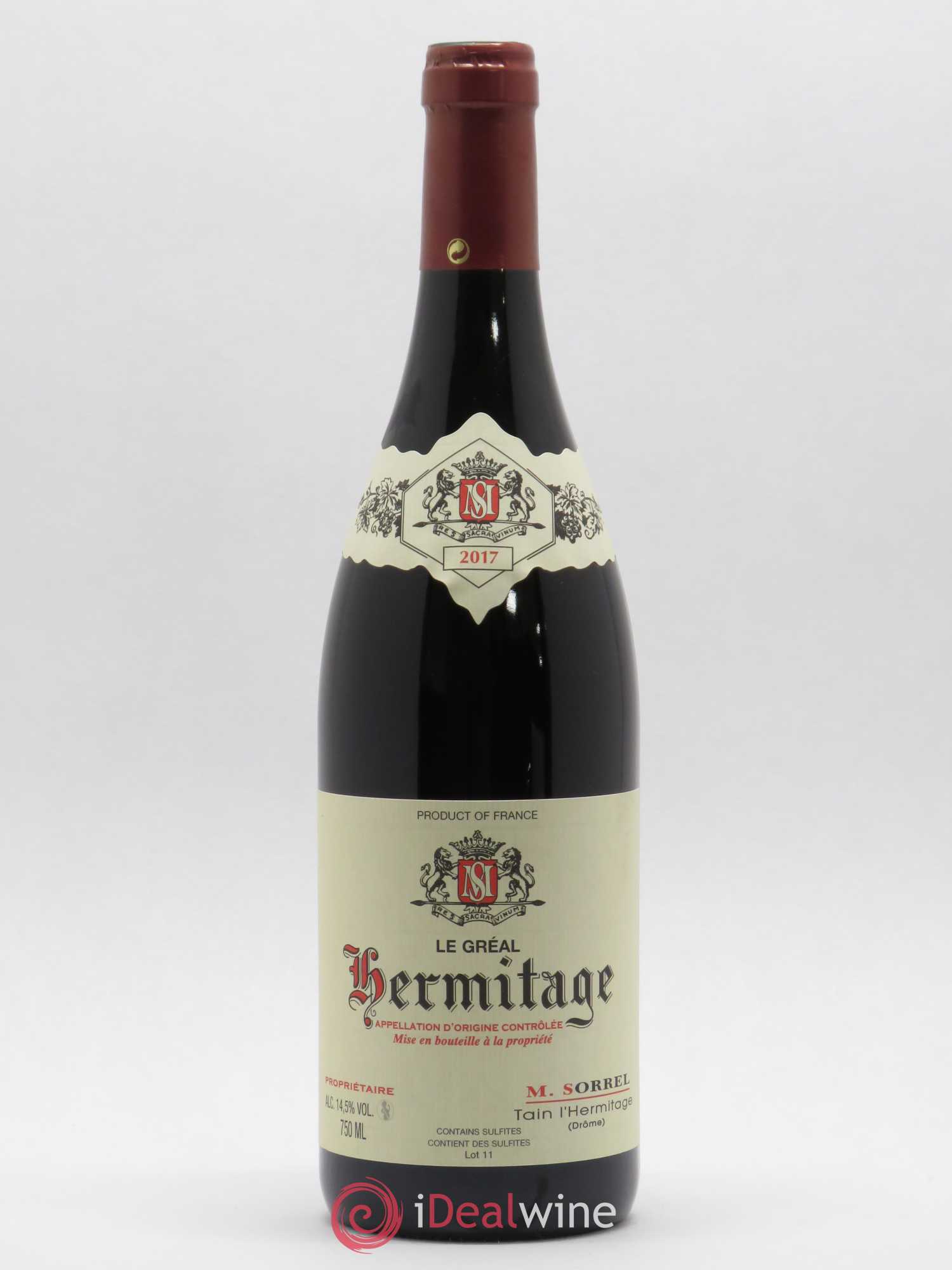 Hermitage Le Gréal Marc Sorrel 2017 - Lot de 1 bouteille - 0