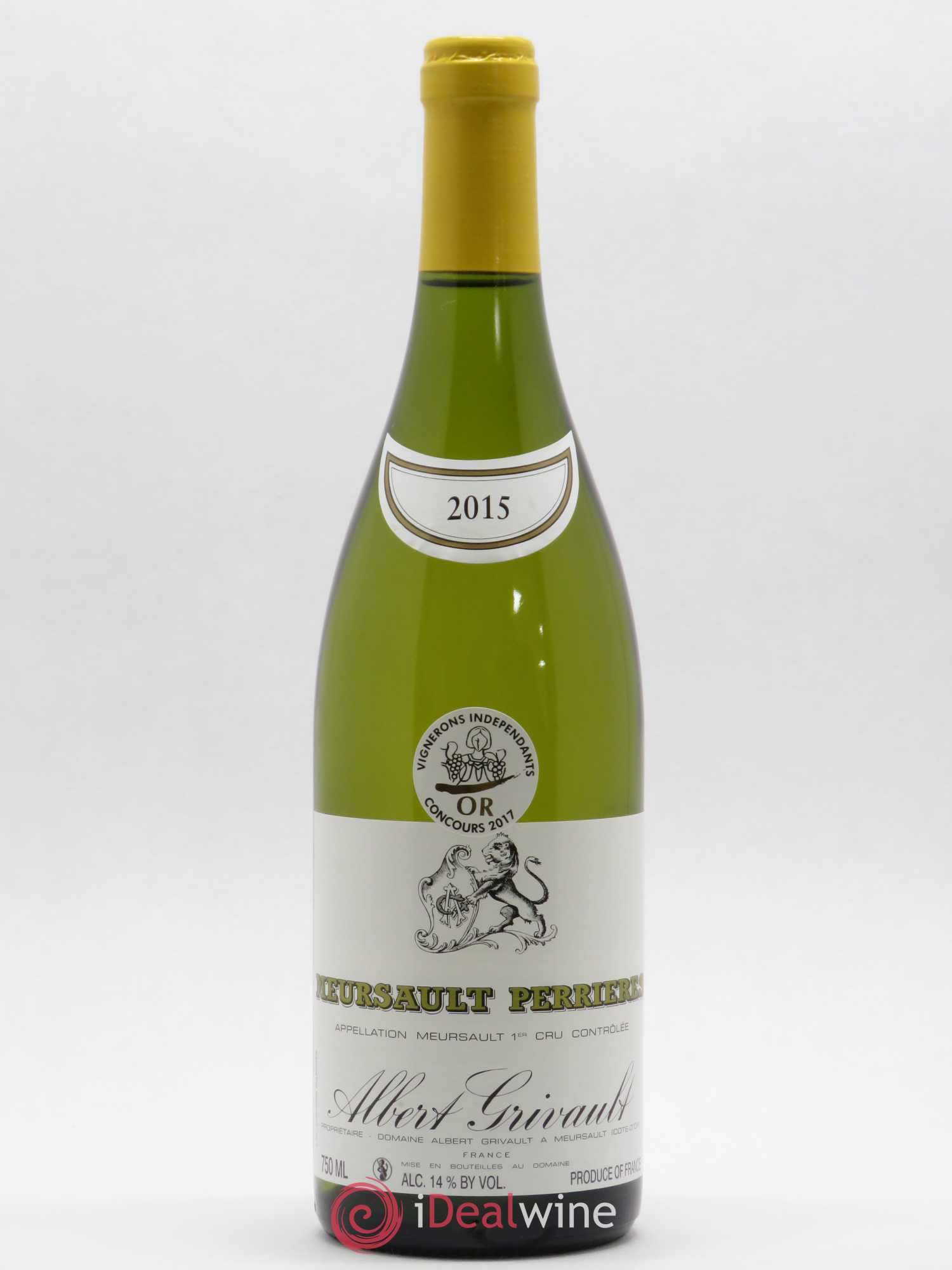 Meursault 1er Cru Perrières Albert Grivault 2015 - Lot de 1 bouteille - 0