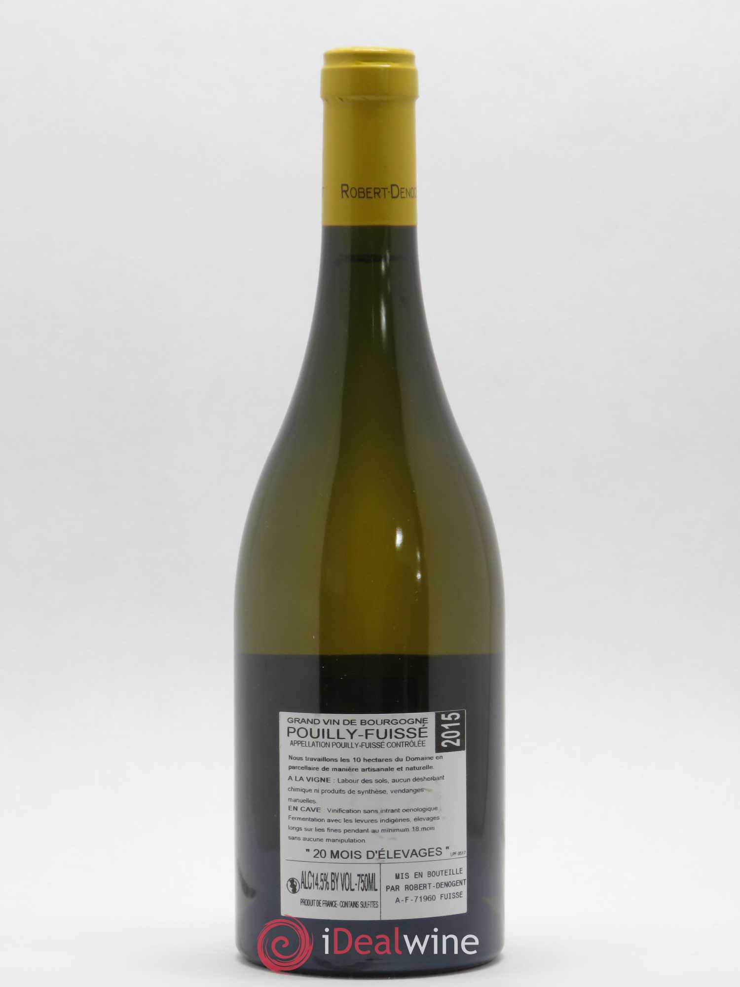 Pouilly-Fuissé Les Reisses Vieilles Vignes Robert Denogent 2015 - Lot de 1 bouteille - 1