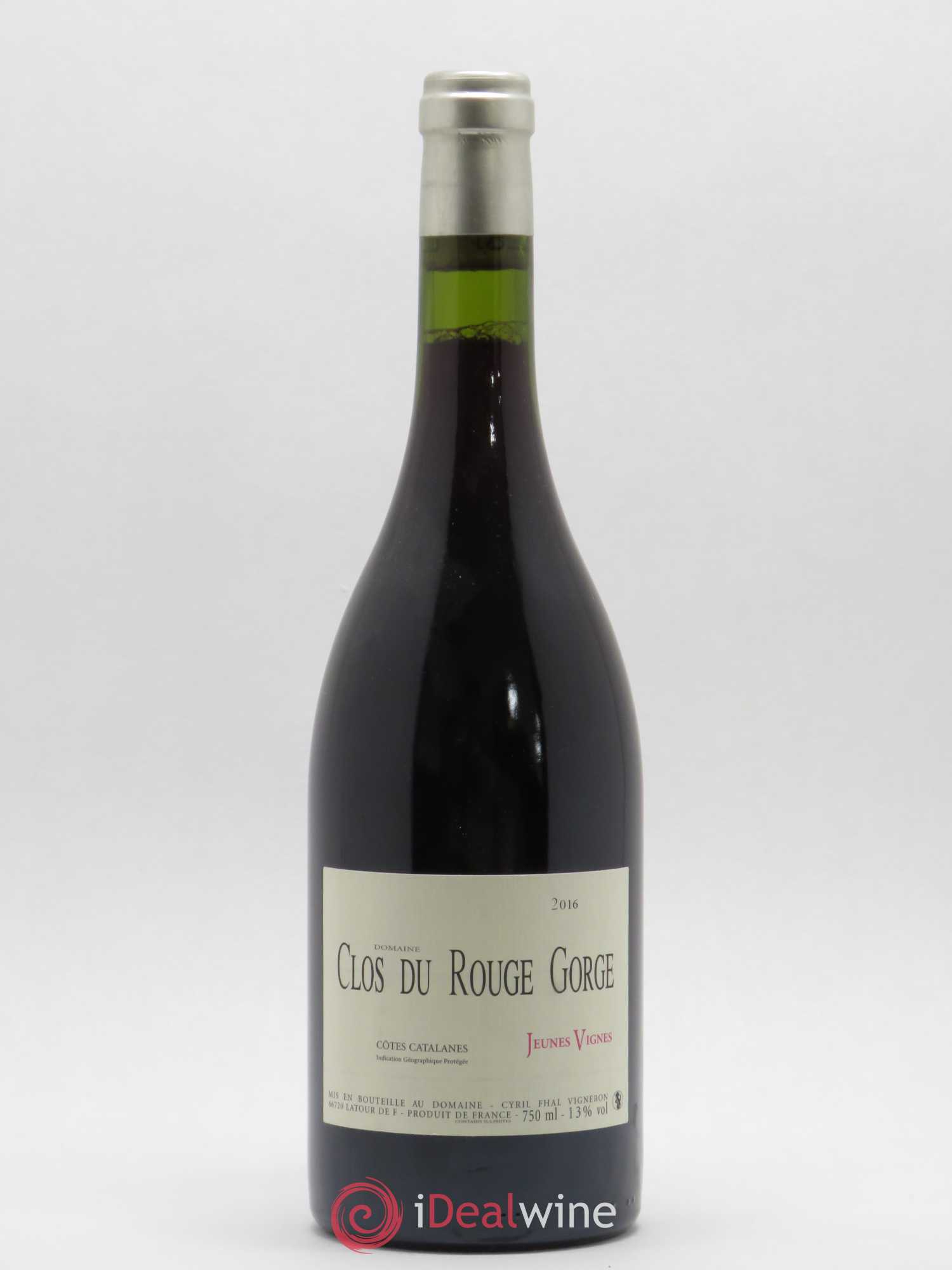 Côtes Catalanes (VDP des Côtes Catalanes) Clos du Rouge Gorge Jeunes Vignes Cyril Fhal 2016 - Lot de 1 bouteille - 0