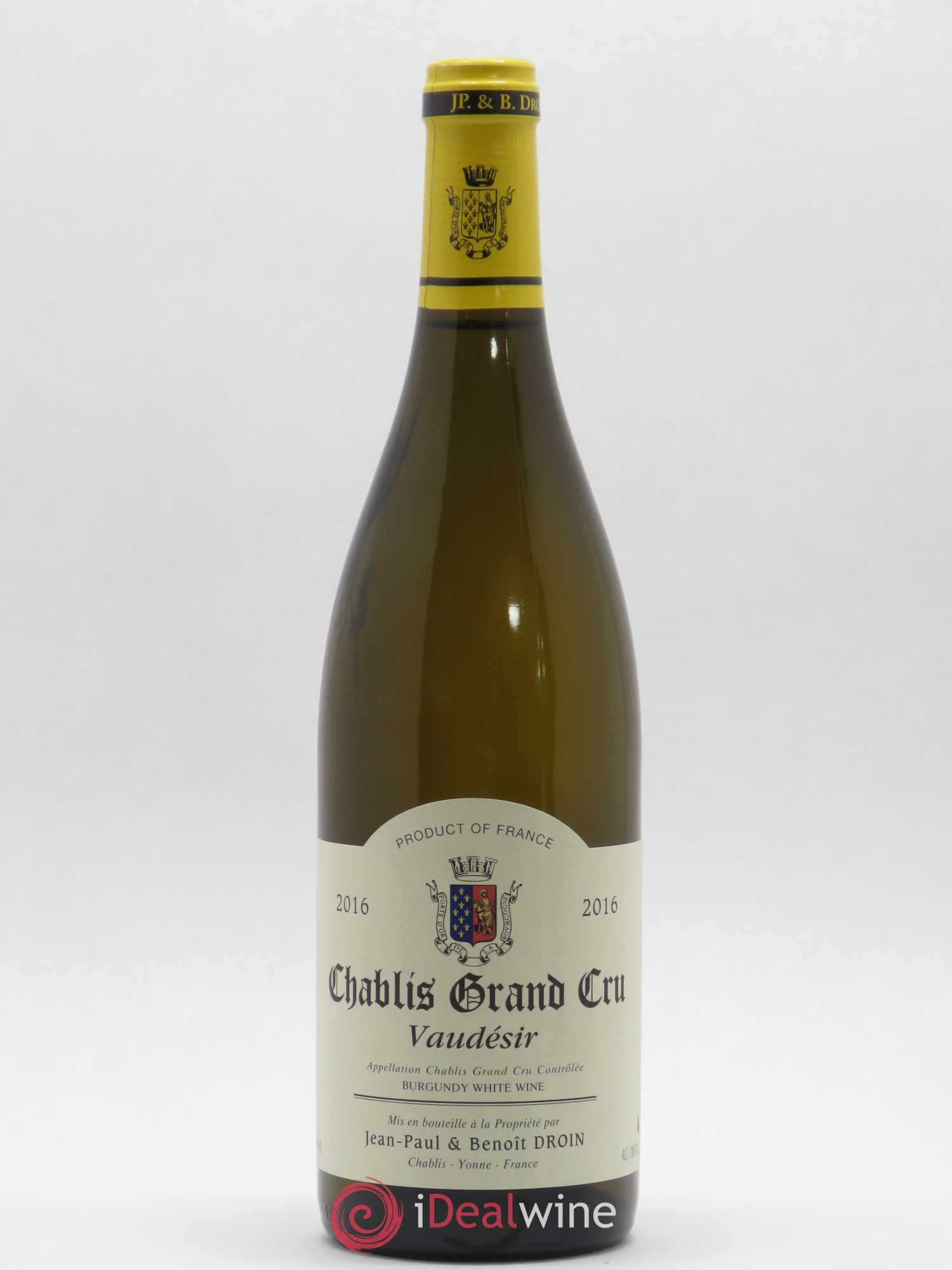Chablis Grand Cru Vaudésir Jean-Paul & Benoît Droin (Domaine) 2016 - Lot de 1 bouteille - 0