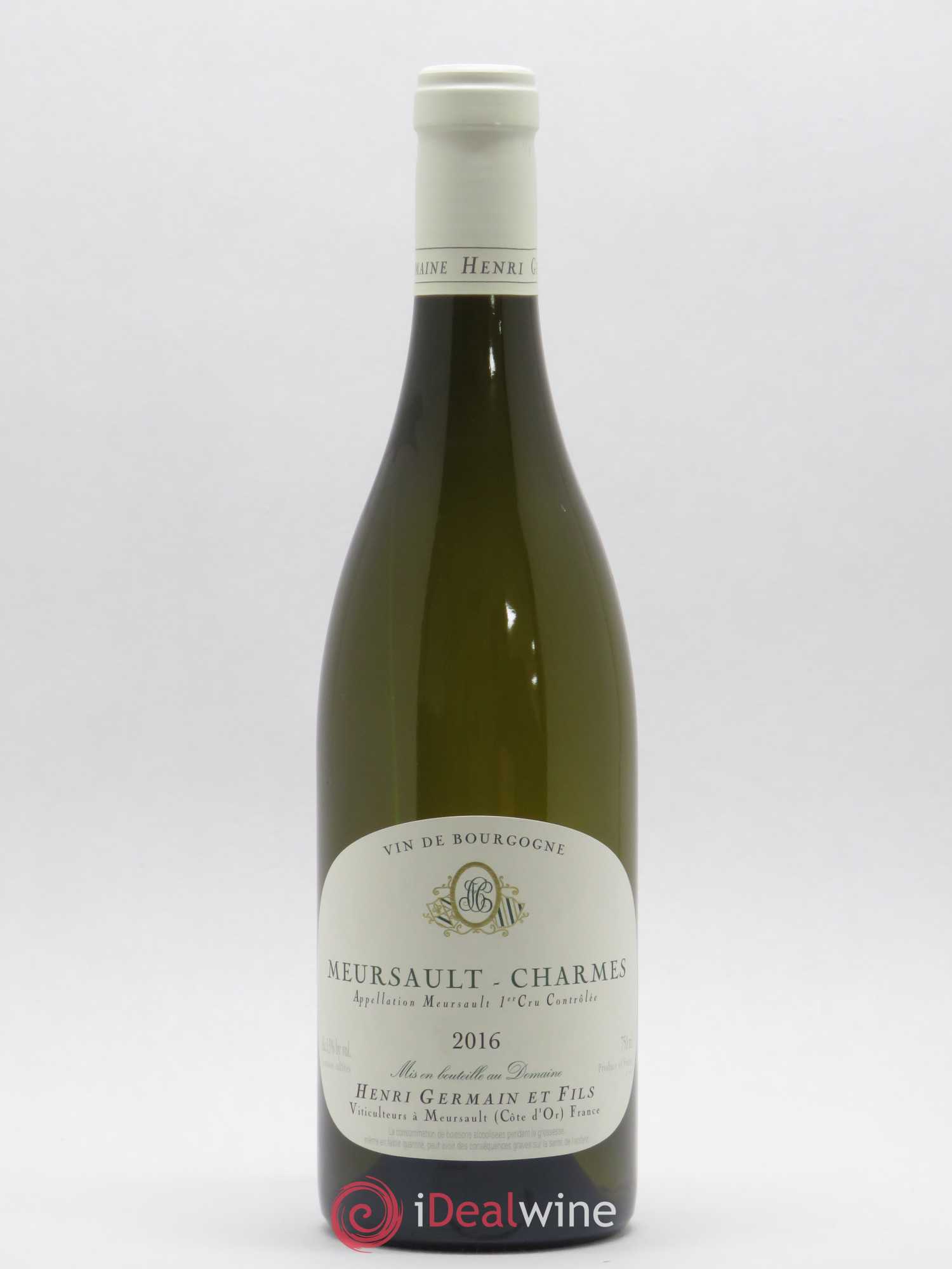 Meursault 1er Cru Charmes Henri Germain 2016 - Lot de 1 bouteille - 0