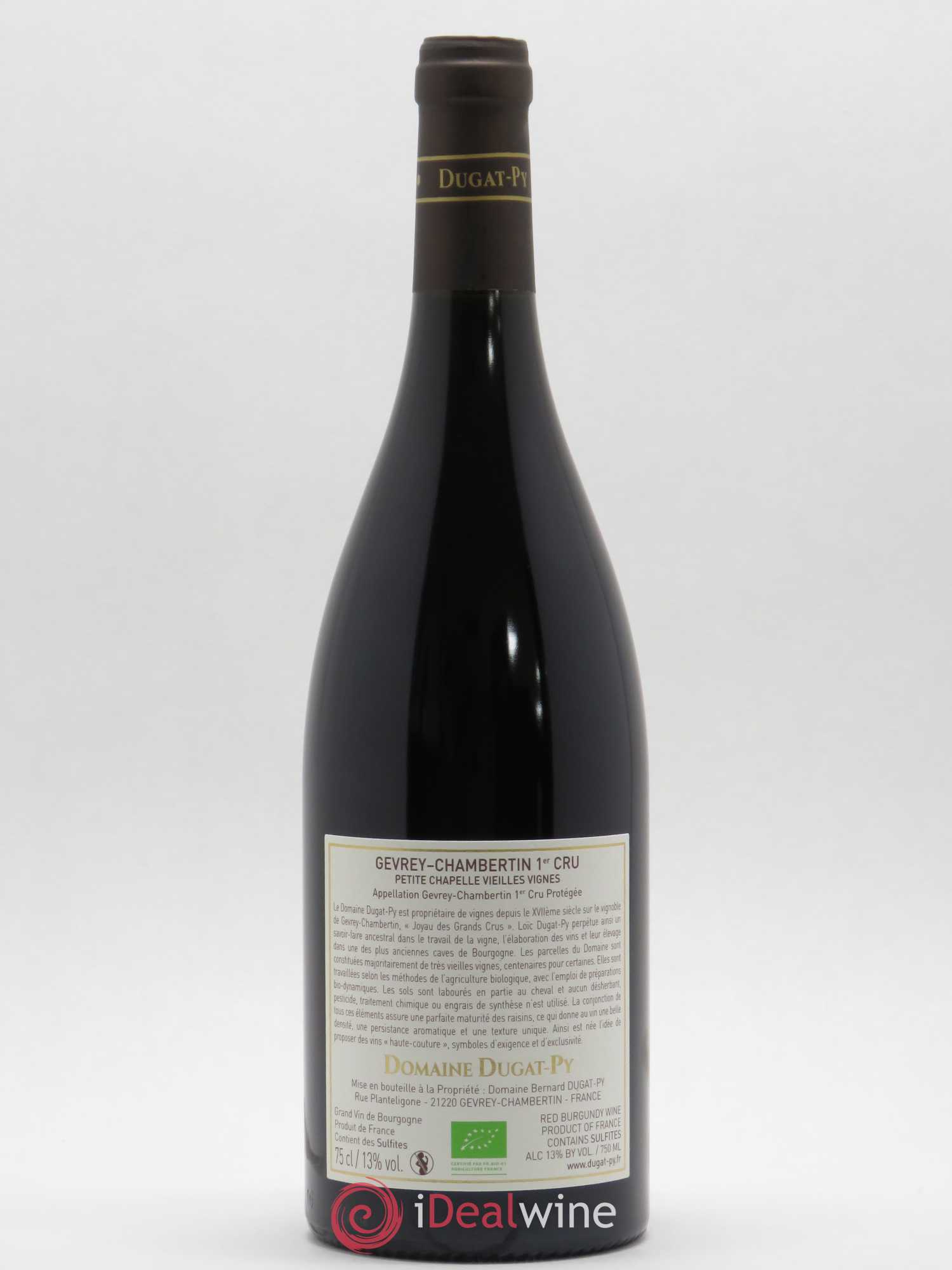 Gevrey-Chambertin 1er Cru Petite Chapelle Vieilles Vignes Dugat-Py vieilles vignes 2016 - Lot de 1 bouteille - 1