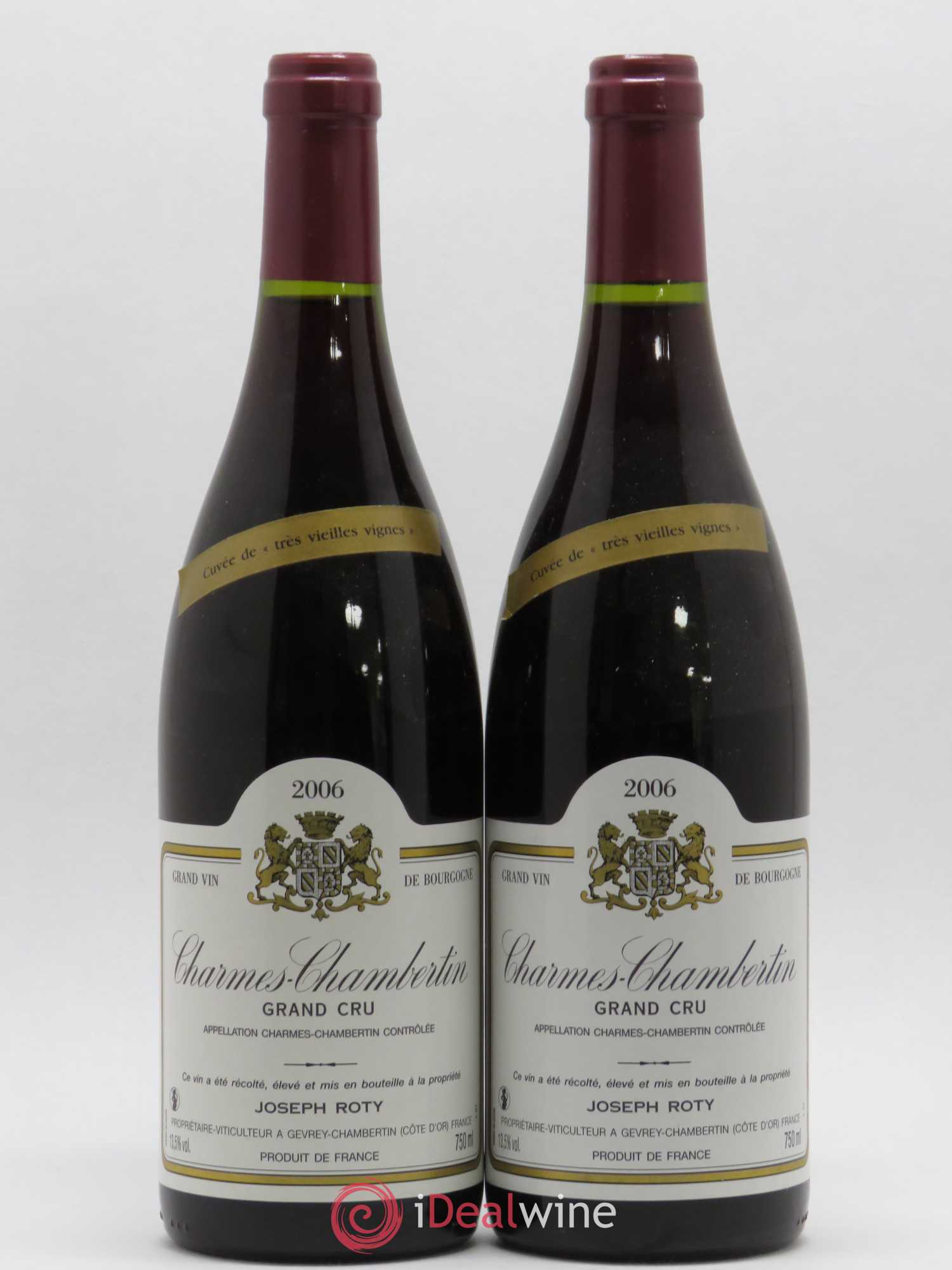 Charmes-Chambertin Grand Cru Très vieilles vignes Joseph Roty (Domaine) 2006 - Lot de 2 bouteilles - 0