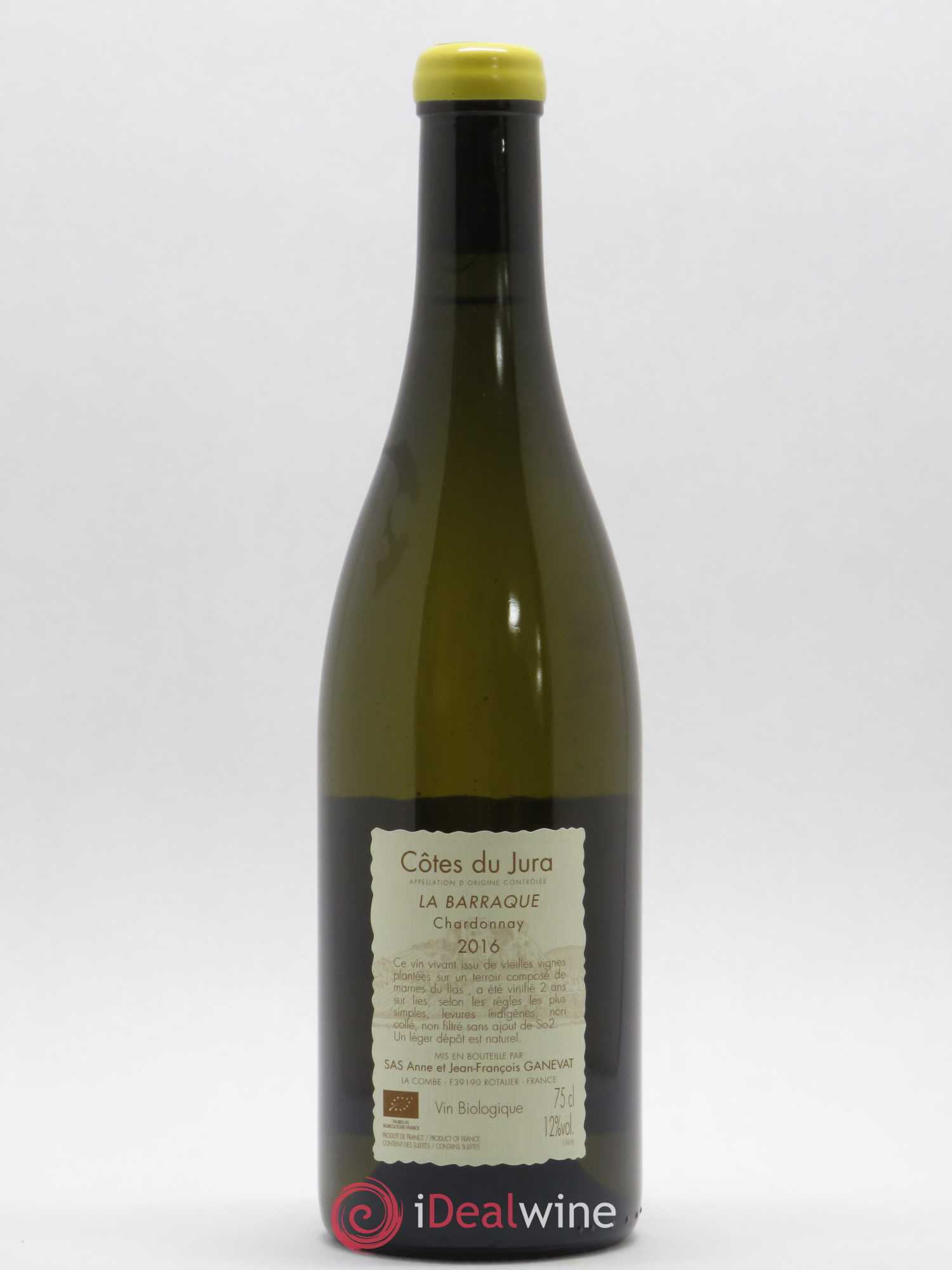 Côtes du Jura La Barraque Chardonnay Anne et Jean François Ganevat 2016 - Lot de 1 bouteille - 1