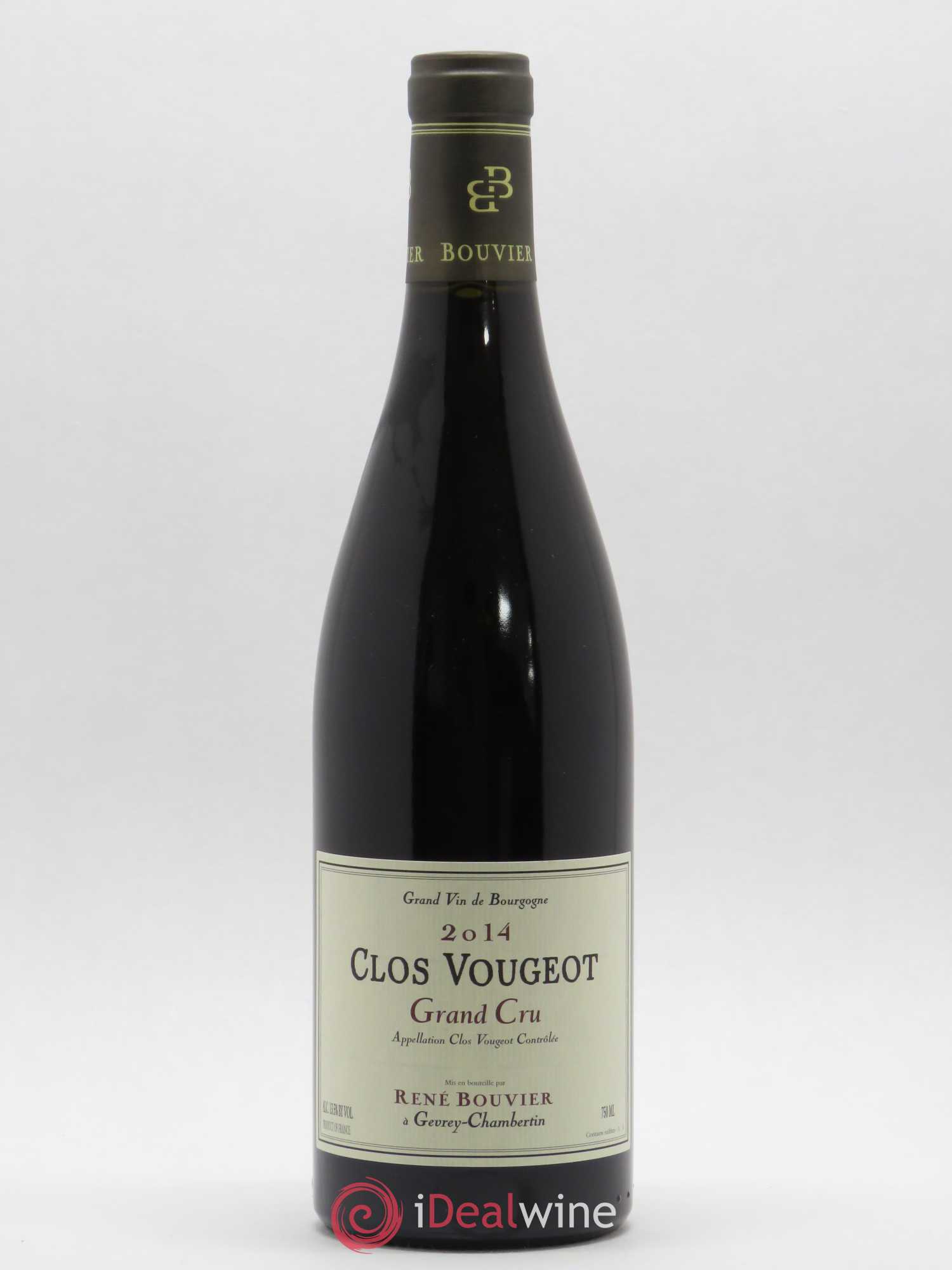 Clos de Vougeot Grand Cru René Bouvier 2014 - Lot de 1 bouteille - 0