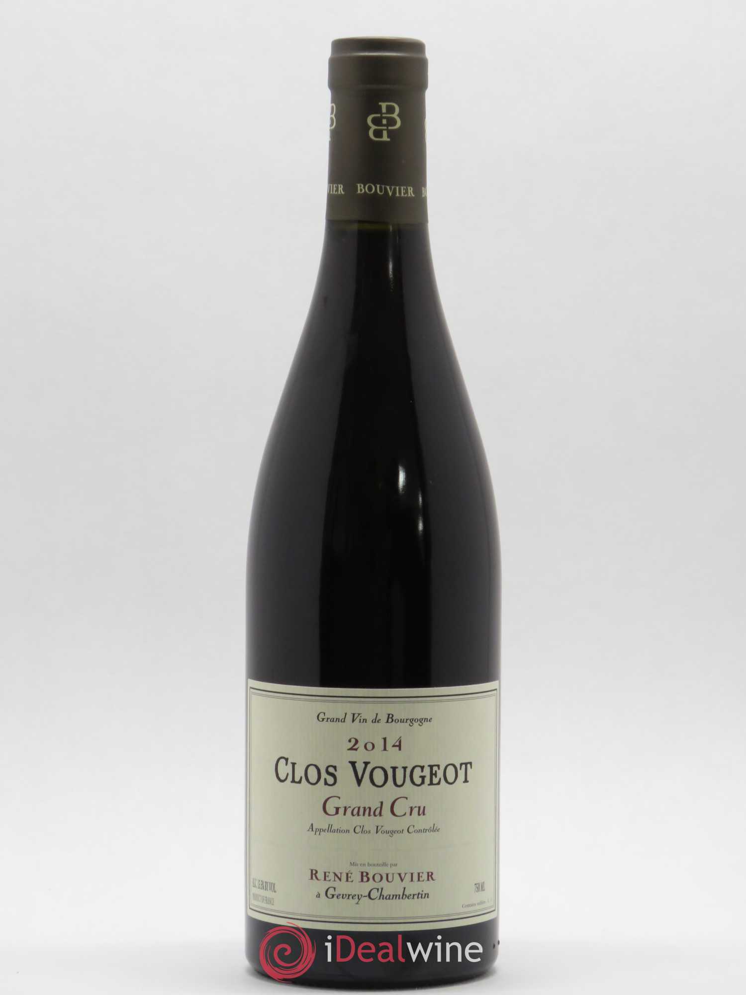 Clos de Vougeot Grand Cru René Bouvier 2014 - Lot de 1 bouteille - 0