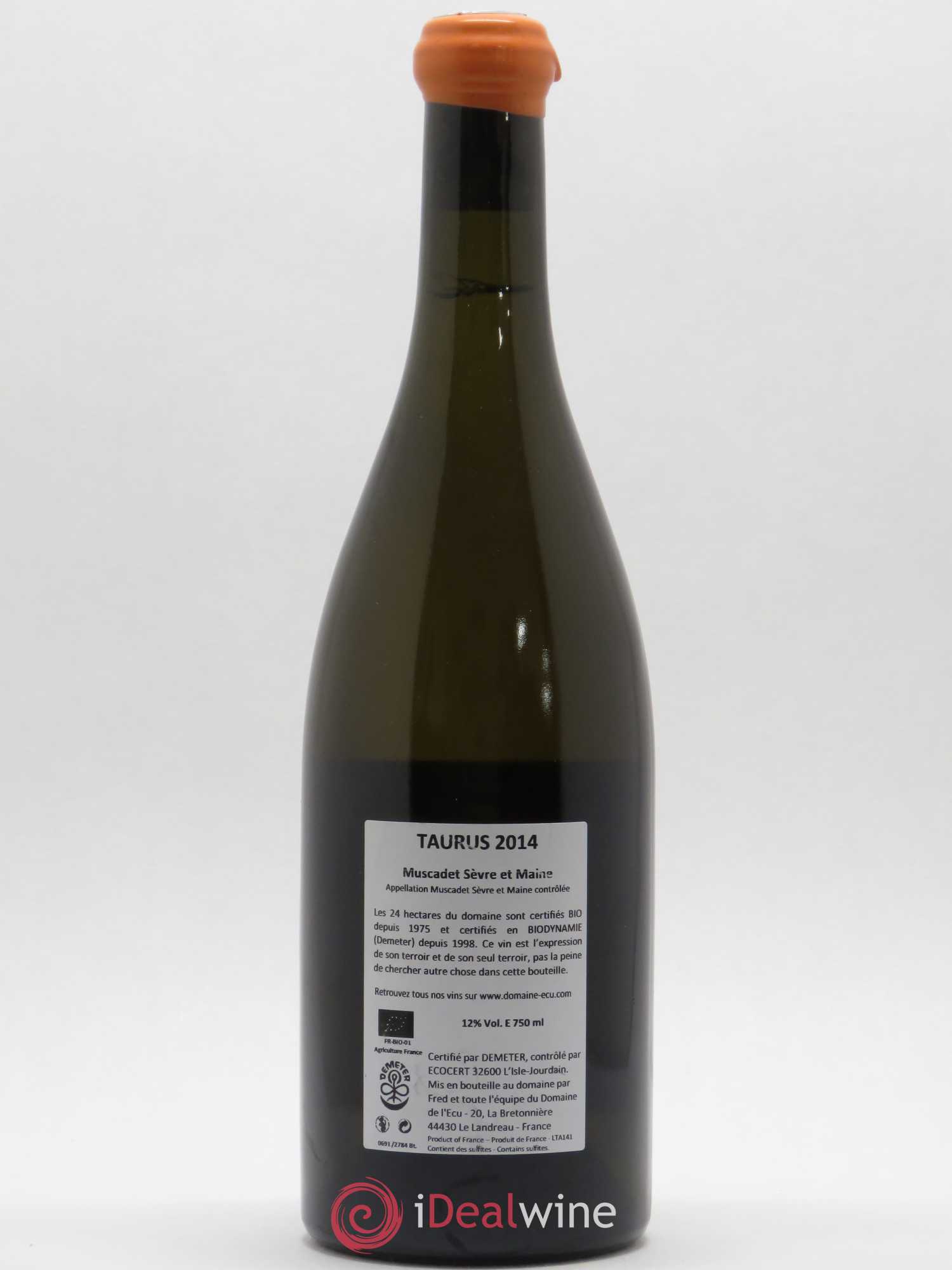 Vin de France (ex-Muscadet-Sèvre-et-Maine) Taurus Domaine de L'Ecu 2014 - Lot de 1 bouteille - 1