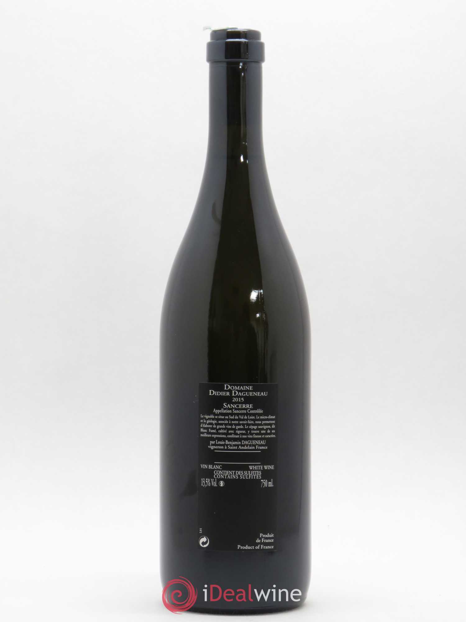 Sancerre Le Mont Damné Chavignol Dagueneau (Domaine Didier - Louis-Benjamin) 2015 - Lot de 1 bouteille - 1