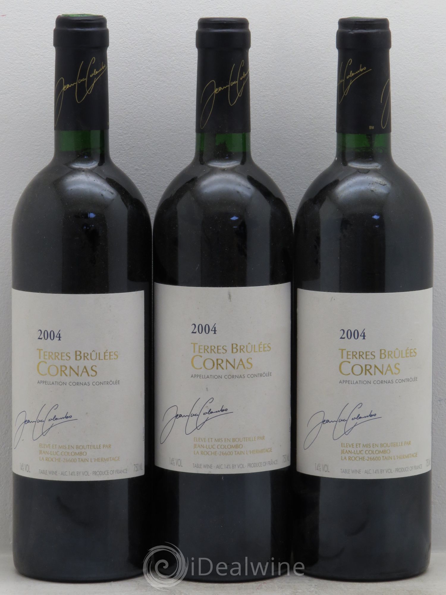Cornas Terres Brûlées Jean-Luc Colombo 2004 - Lot de 3 bouteilles - 0