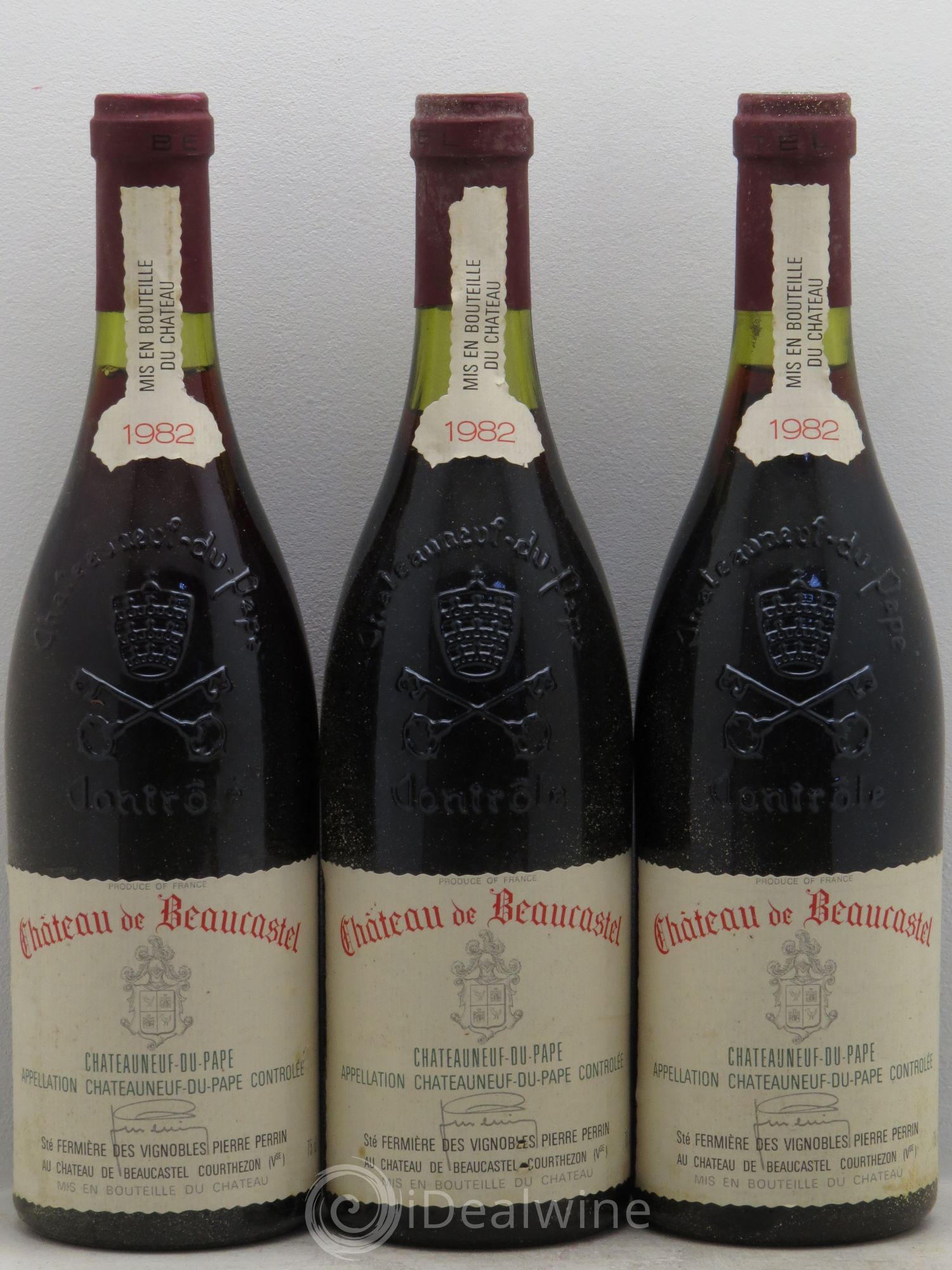 Châteauneuf-du-Pape Château de Beaucastel Famille Perrin 1982 - Lot de 3 bouteilles - 0