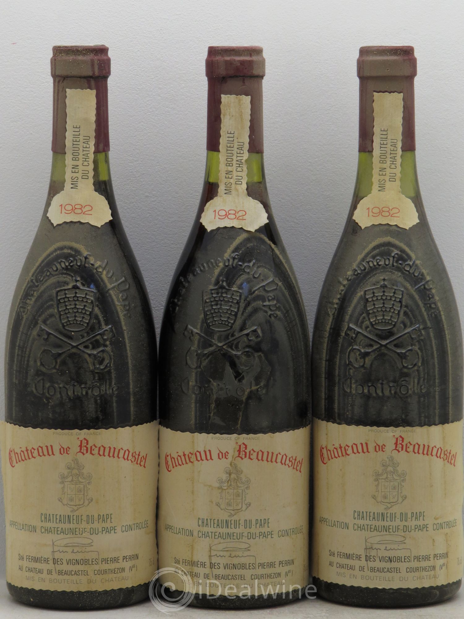 Châteauneuf-du-Pape Château de Beaucastel Famille Perrin 1982 - Lot de 3 bouteilles - 0