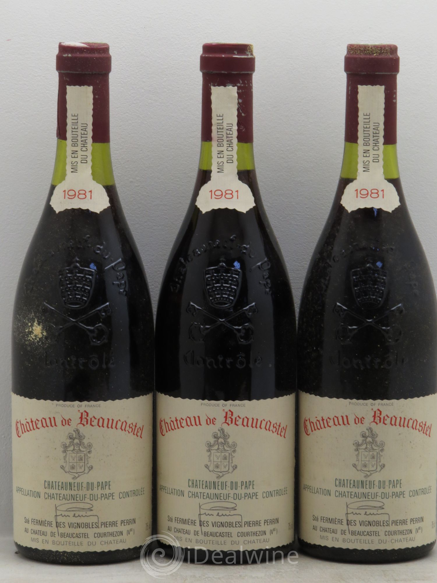 Châteauneuf-du-Pape Château de Beaucastel Famille Perrin 1981 - Lot de 3 bouteilles - 0