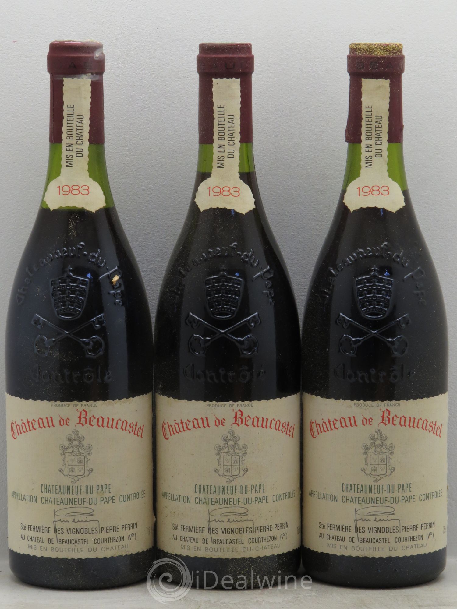 Châteauneuf-du-Pape Château de Beaucastel Famille Perrin 1983 - Lot de 3 bouteilles - 0