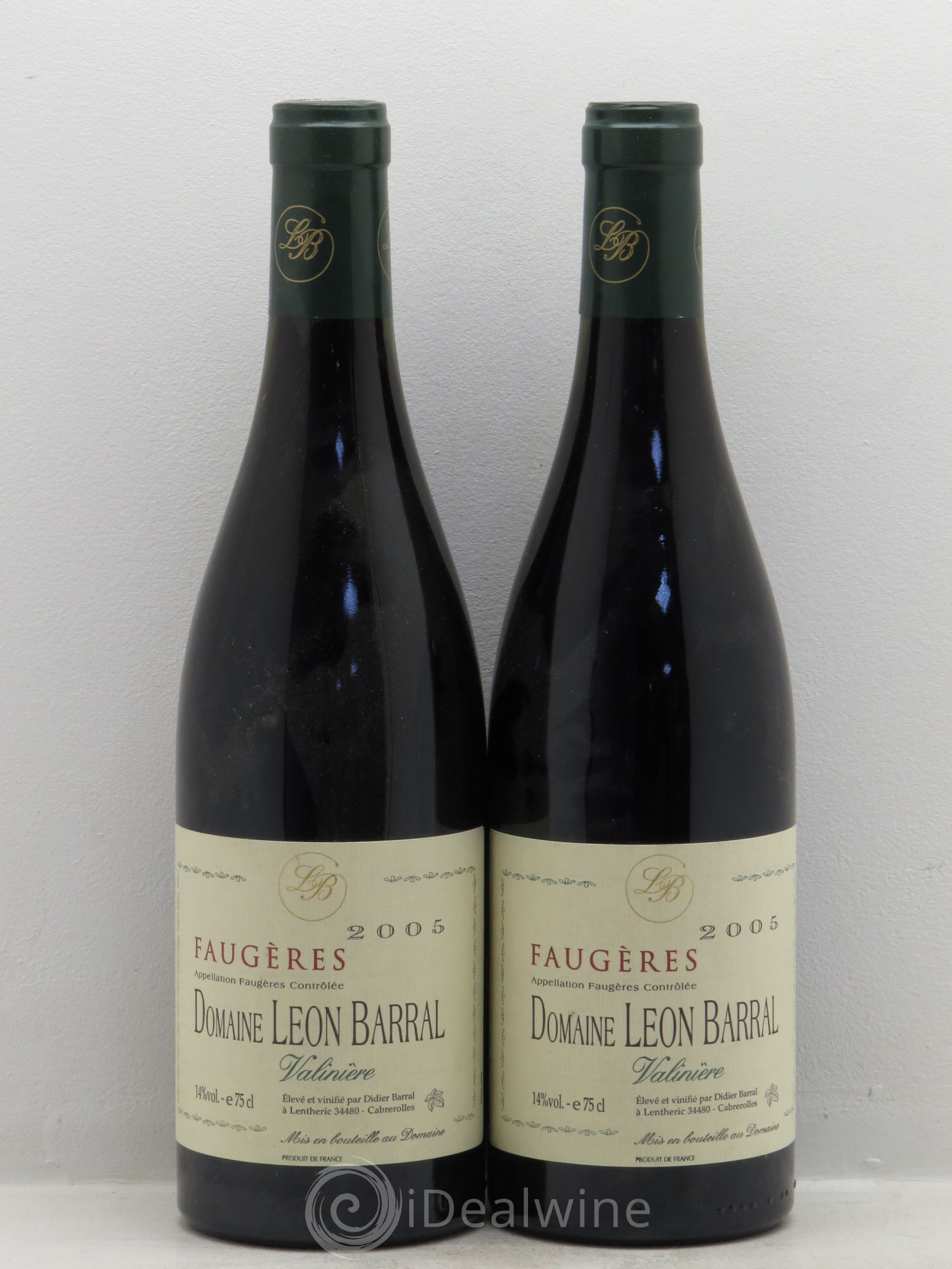 Faugères Valinière Domaine Léon Barral 2005 - Lot de 2 bouteilles - 0