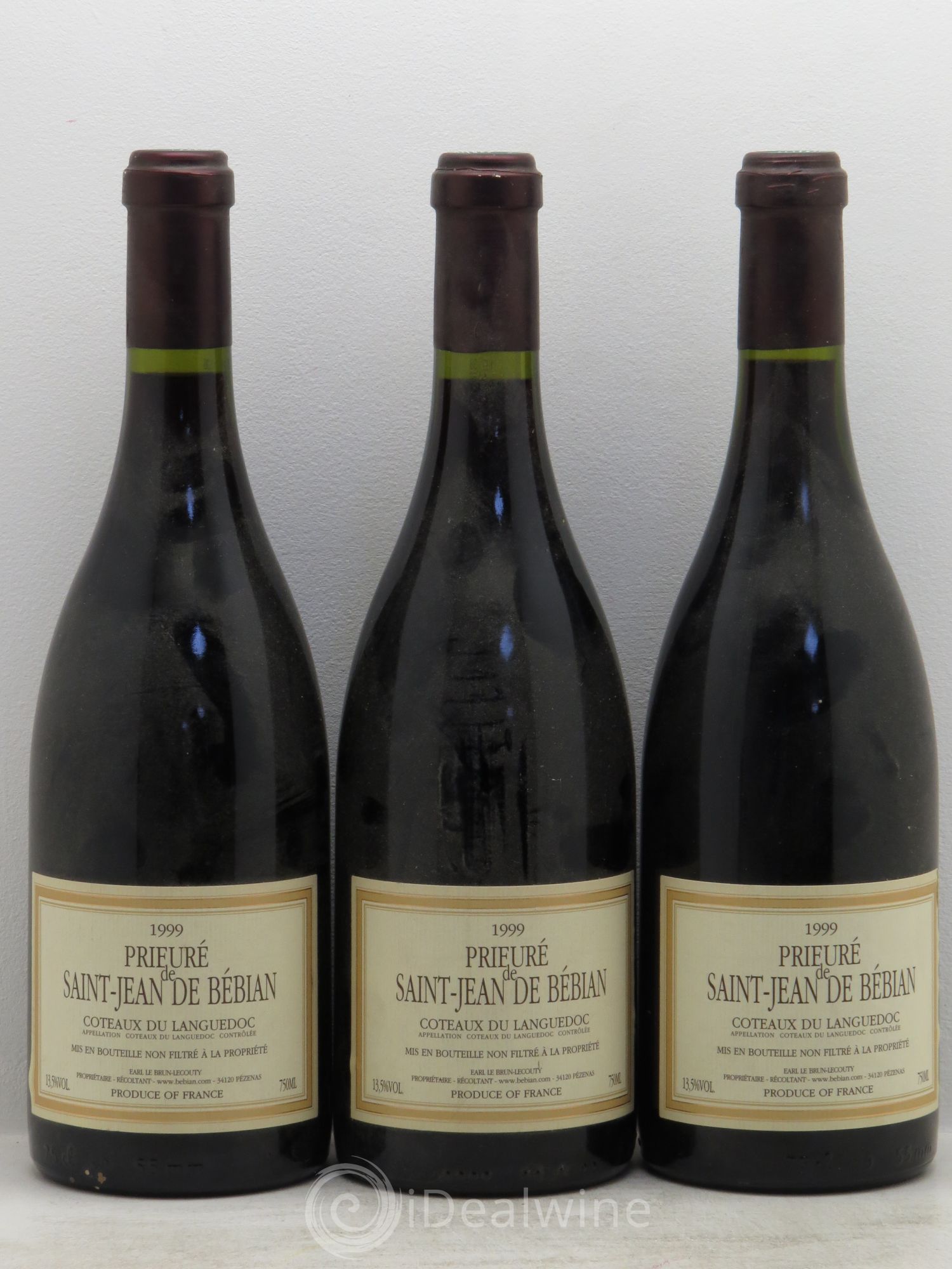 Languedoc Prieuré St-Jean de Bébian (sans prix de réserve) 1999 - Lot de 3 bouteilles - 0