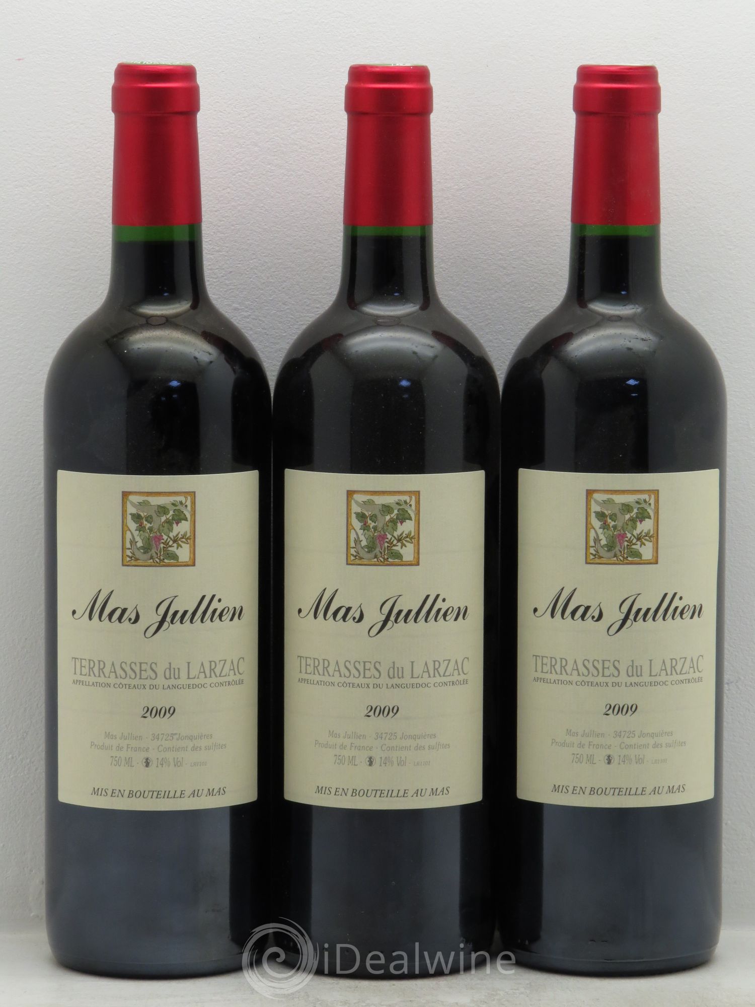 Terrasses du Larzac Mas Jullien Olivier Jullien 2009 - Lot de 3 bouteilles - 0