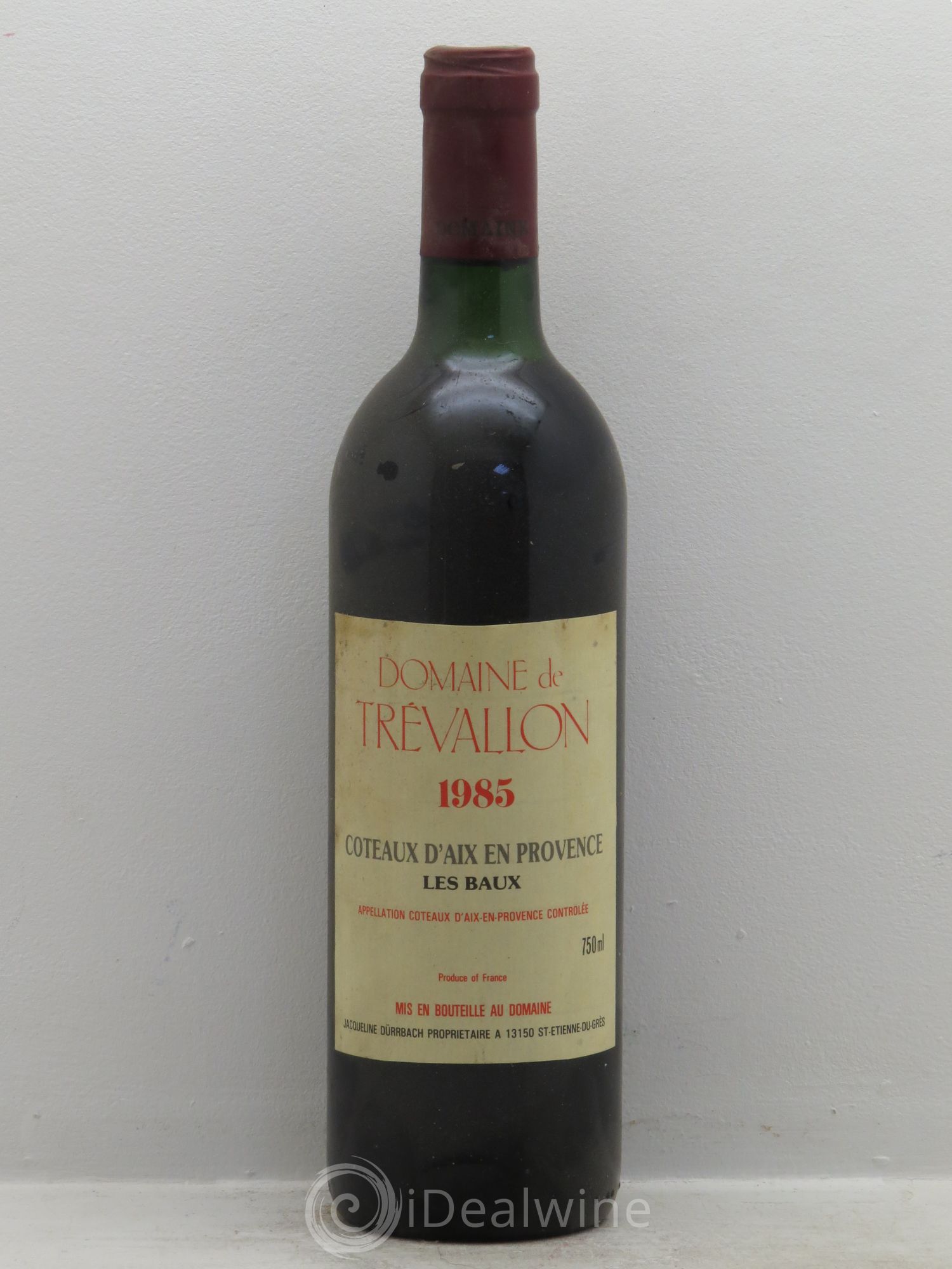 Coteaux d'Aix-en-Provence Trévallon (Domaine de) Eloi Dürrbach 1985 - Lot de 1 bouteille - 0