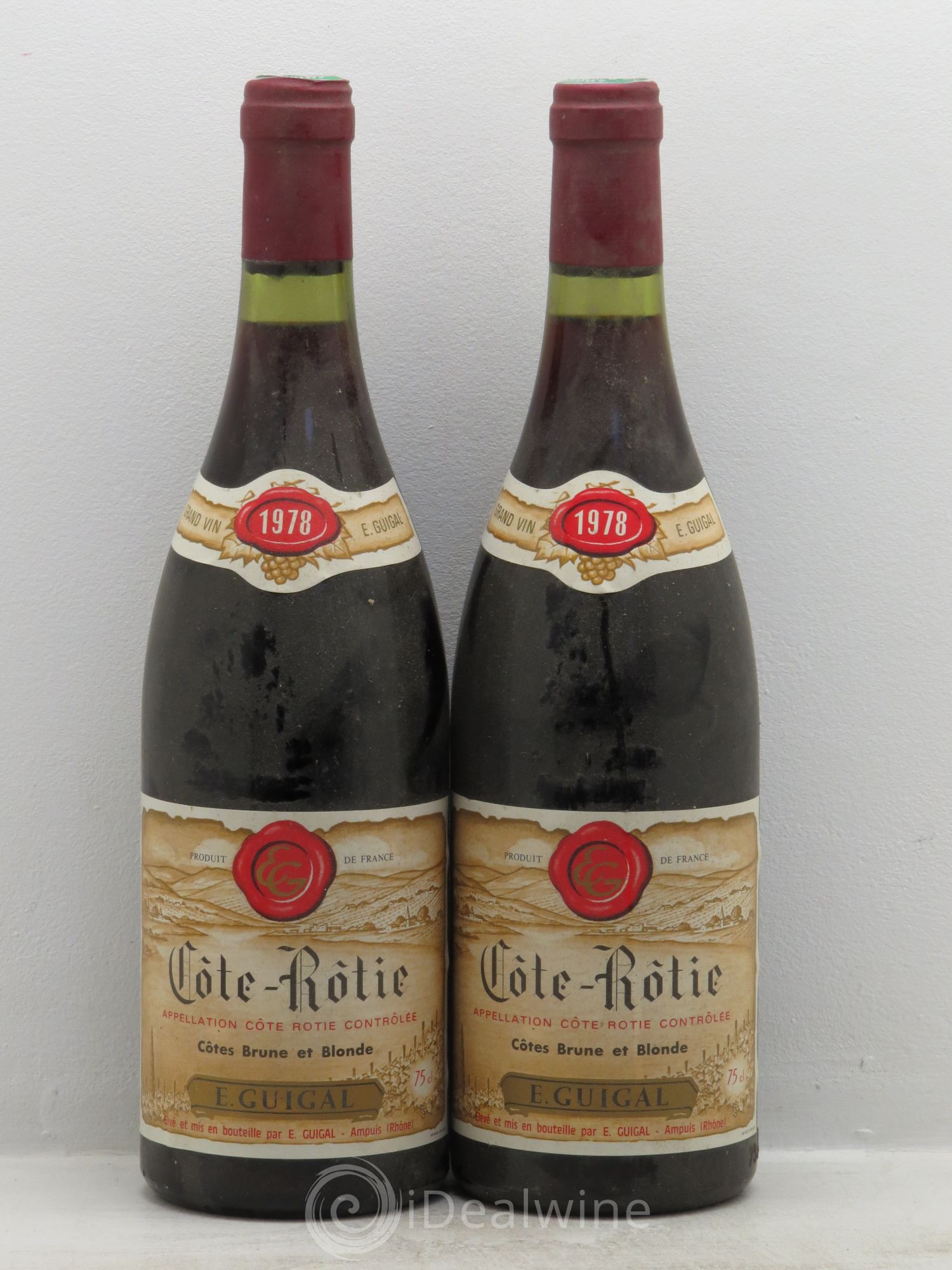 Côte-Rôtie Côtes Brune et Blonde Guigal 1978 - Lot de 2 bouteilles - 0
