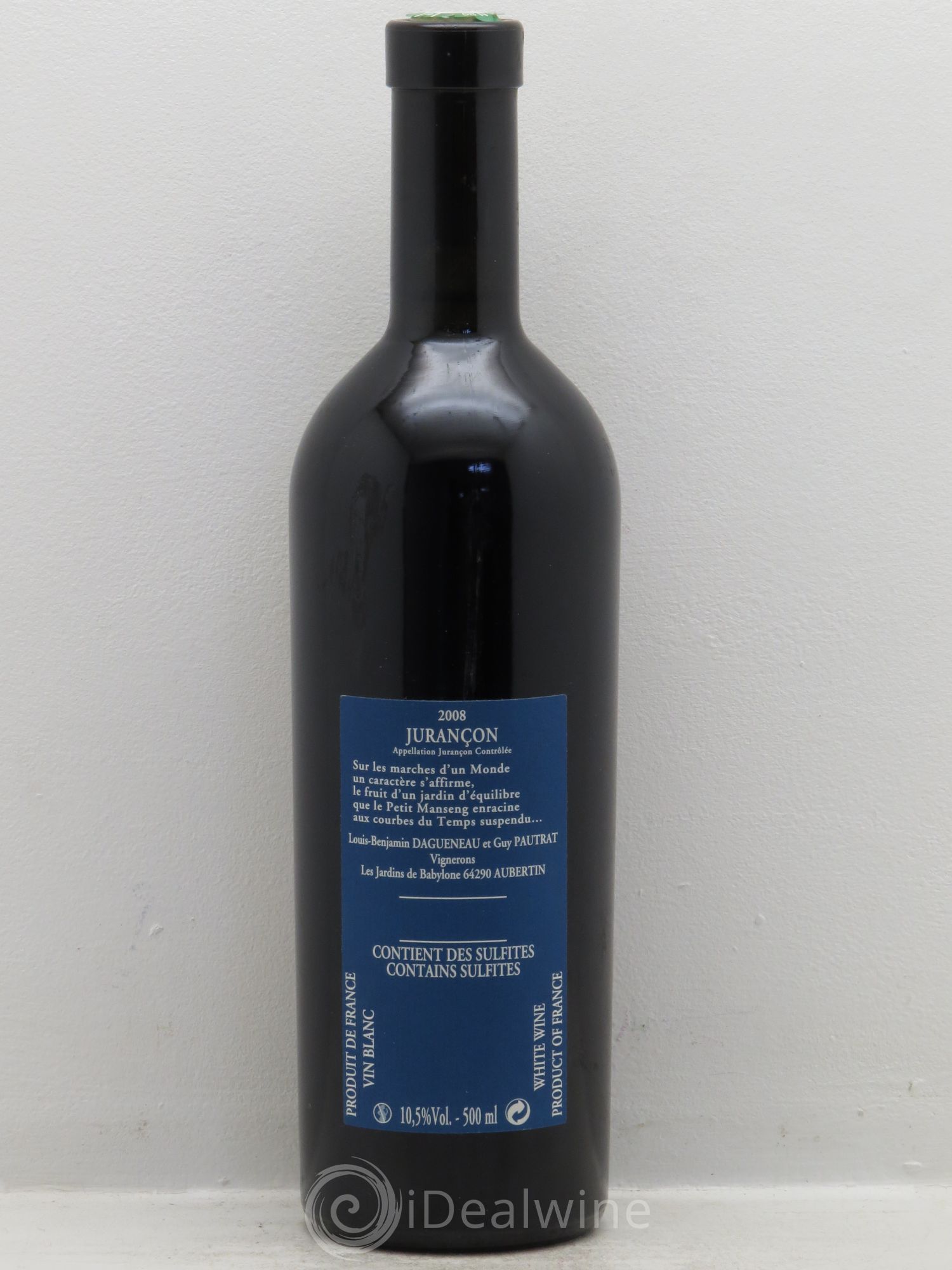 Vin de France (anciennement Jurançon) Jardins de Babylone Didier Dagueneau (50cl) 2008 - Lotto di 1 bottiglia - 1