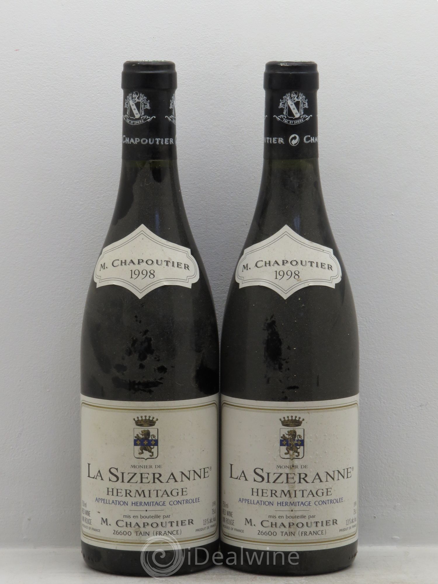 Hermitage Monier de La Sizeranne Chapoutier 1998 - Lot de 2 bouteilles - 0