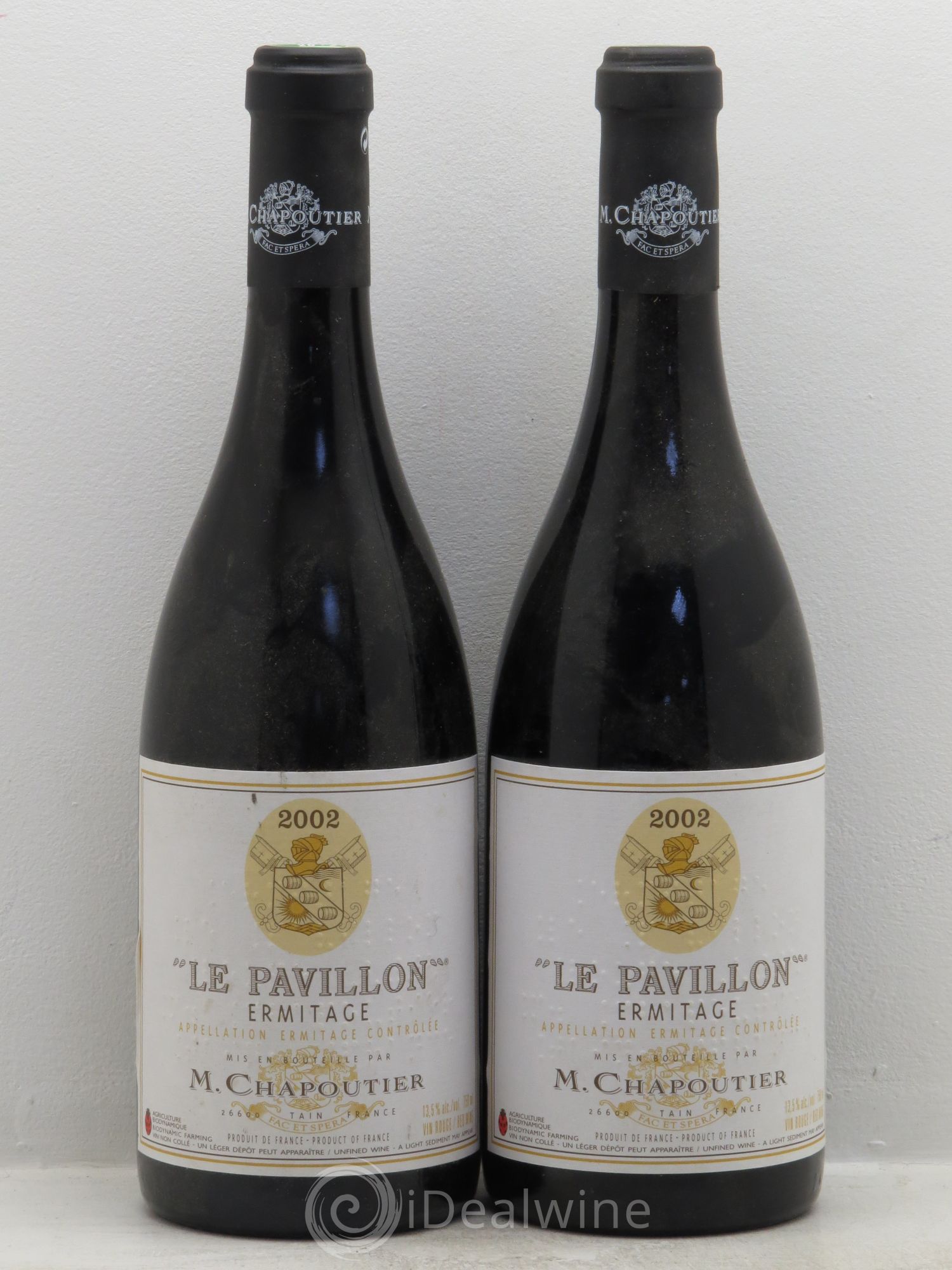 Hermitage Ermitage Le Pavillon Chapoutier 2002 - Lot de 2 bouteilles - 0
