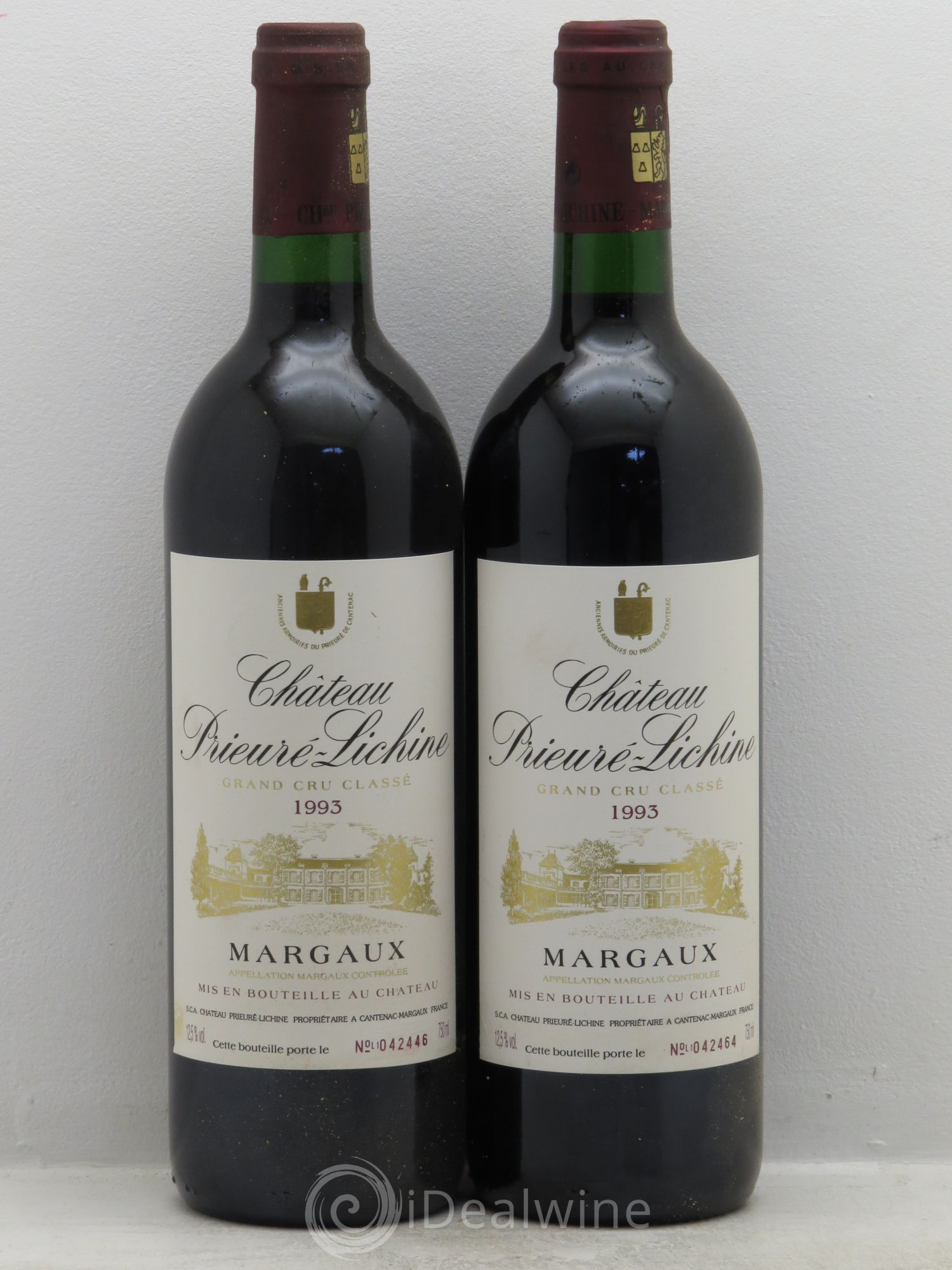 Château Prieuré Lichine 4ème Grand Cru Classé 1993 - Lot de 2 bouteilles - 0