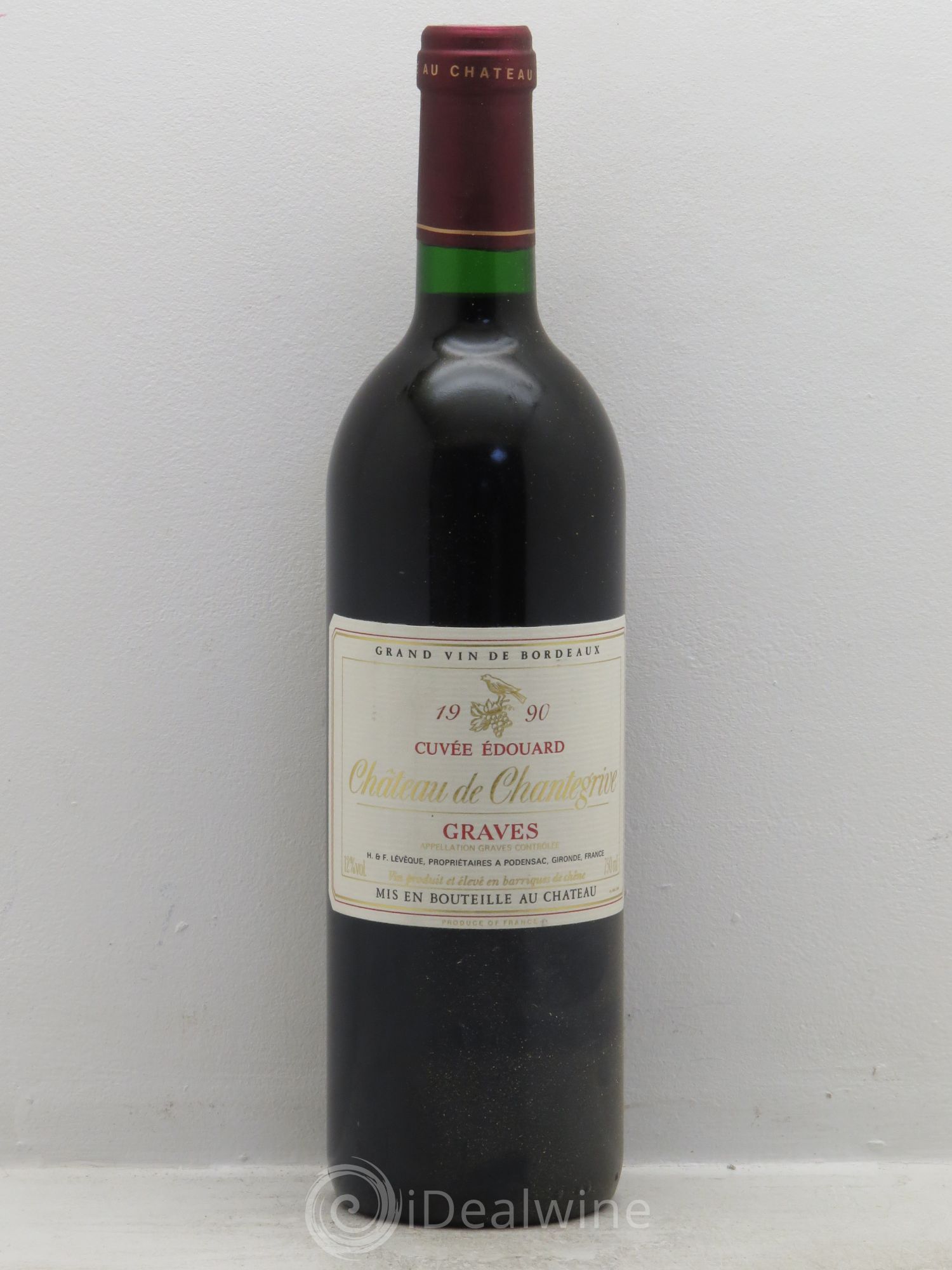 Château de Chantegrive Cuvée Edouard (sans prix de réserve) 1990 - Lot de 6 bouteilles - 0