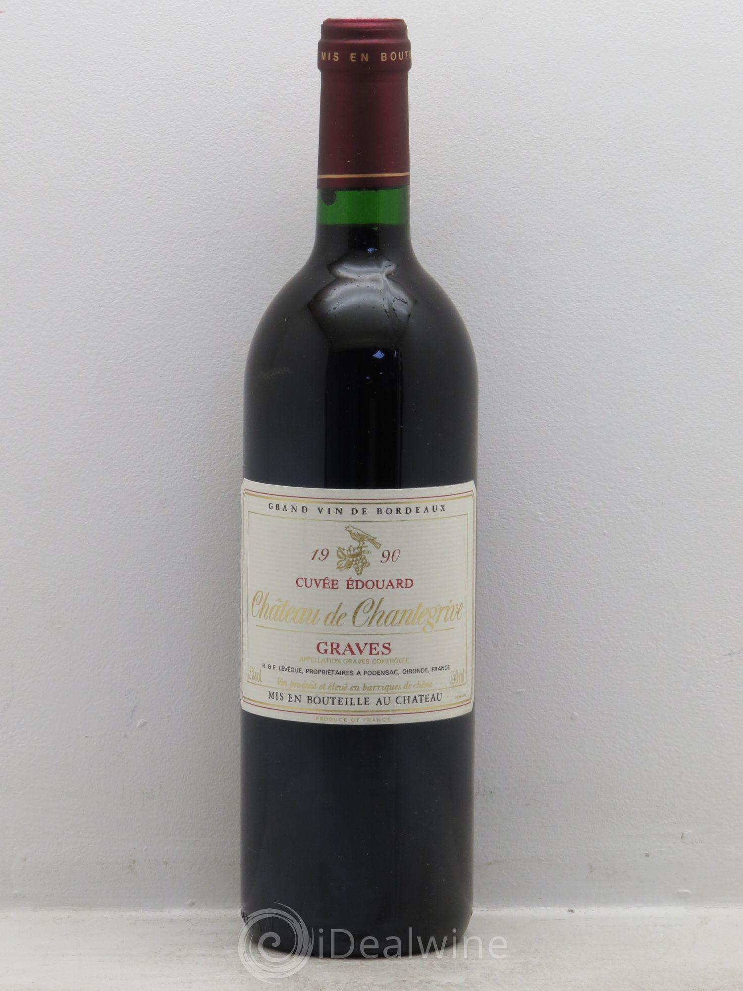 Château de Chantegrive Cuvée Edouard 1990 - Lot de 1 bouteille - 0