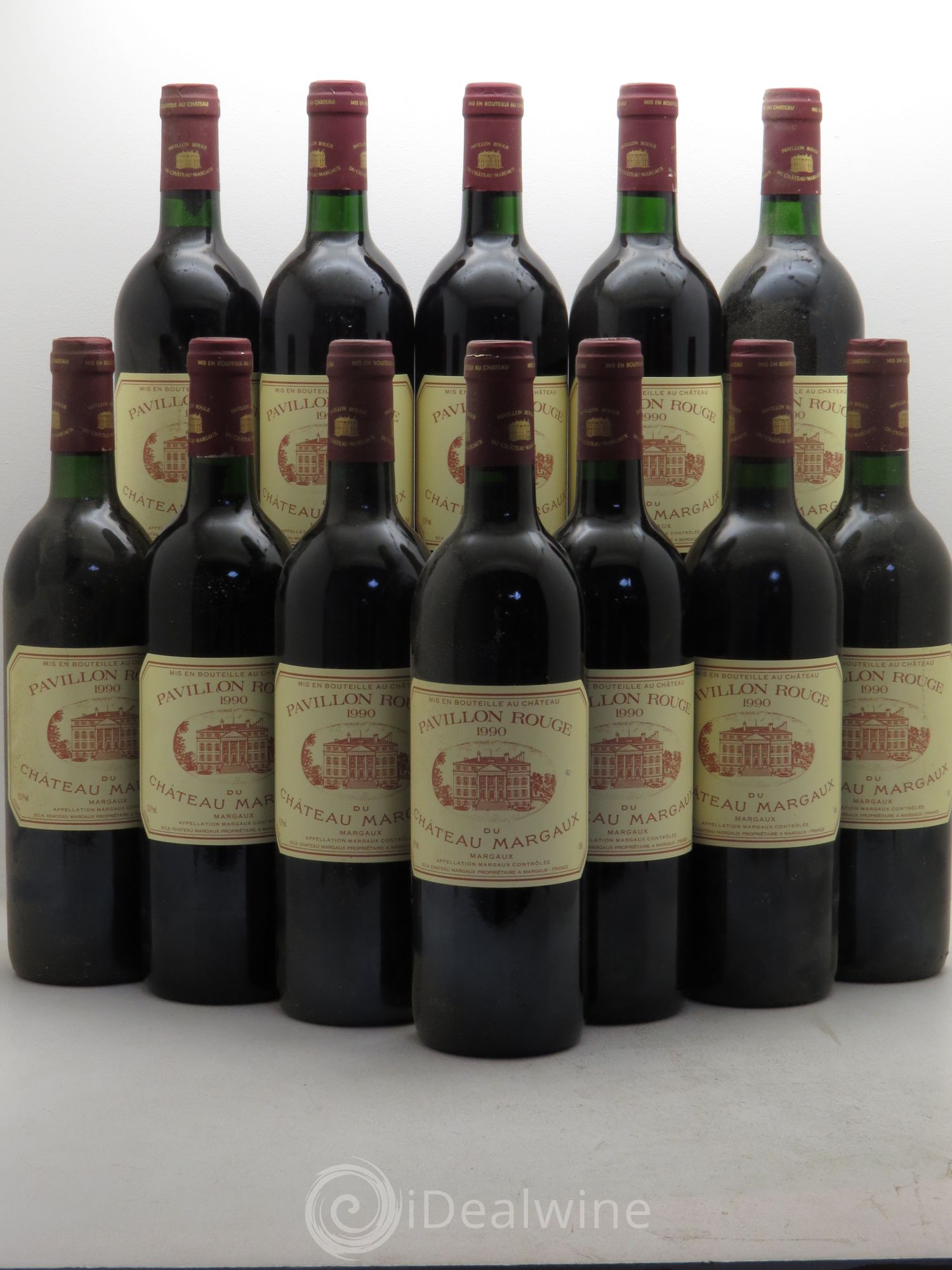 Pavillon Rouge du Château Margaux Second Vin 1990 - Lot de 12 bouteilles - 0