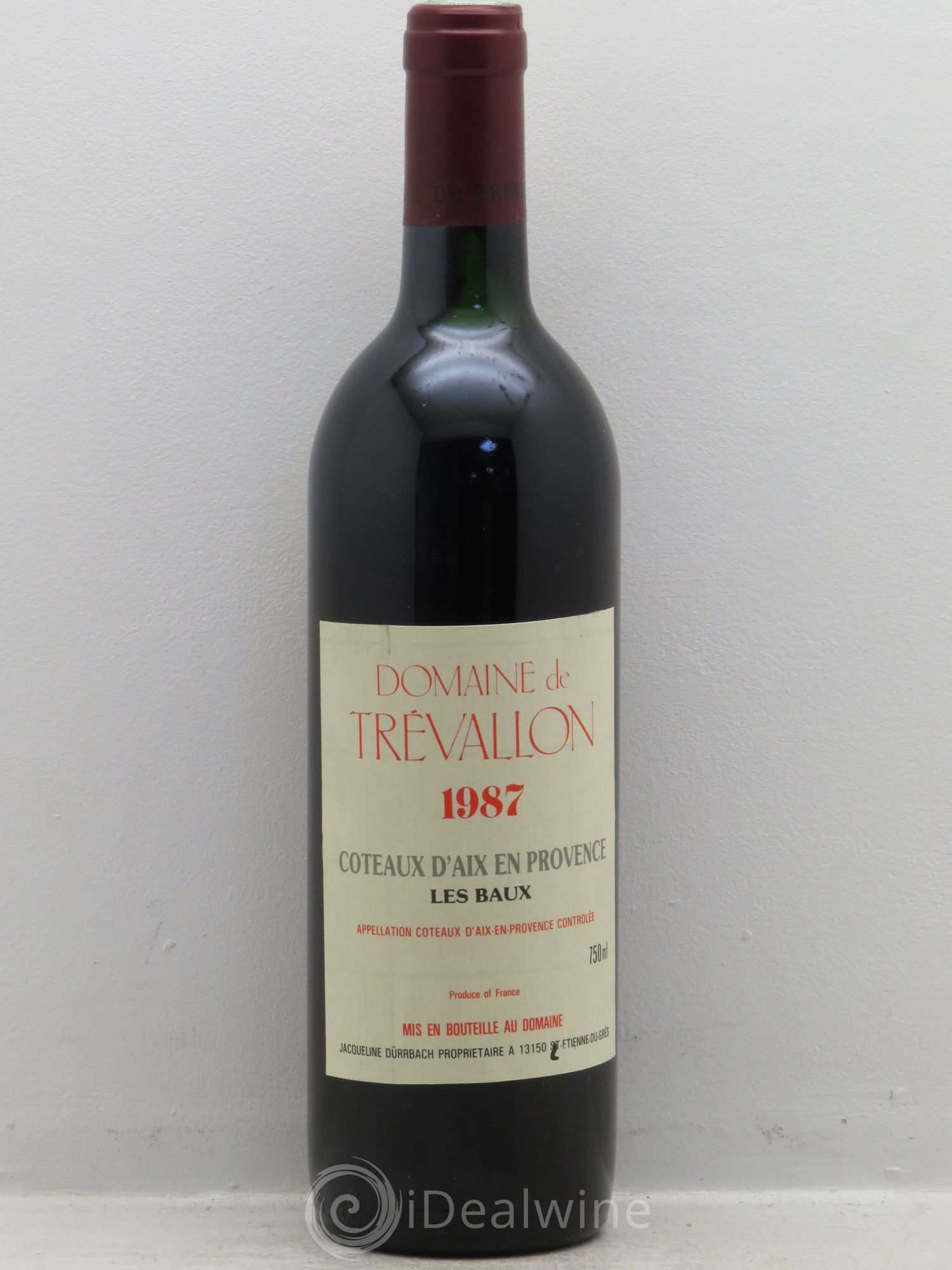 Coteaux d'Aix-en-Provence Trévallon (Domaine de) Eloi Dürrbach 1987 - Lot de 12 bouteilles - 0