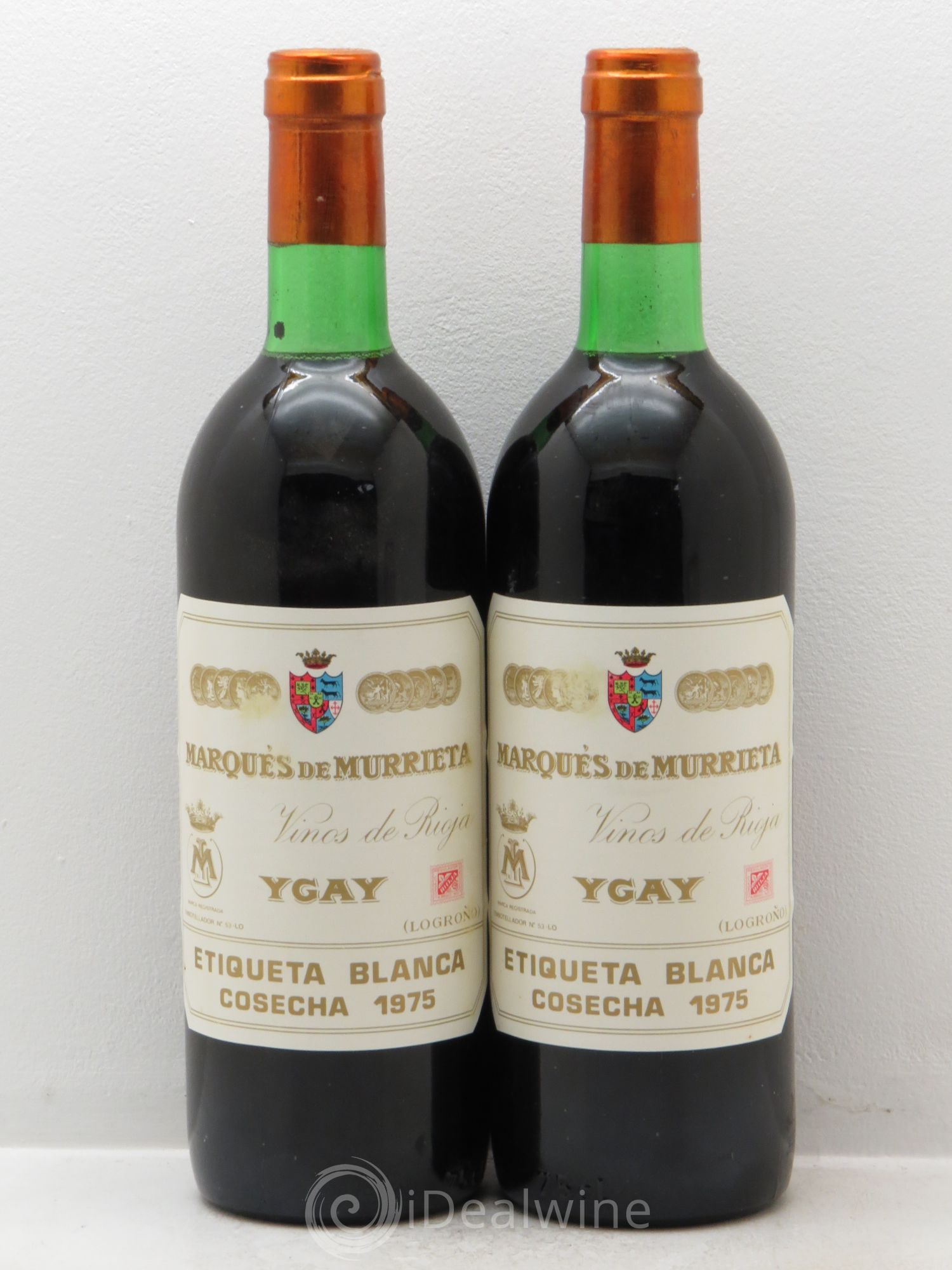 Rioja DOCA Reserva Marqués de Murrieta 1975 - Lot de 2 bouteilles - 0