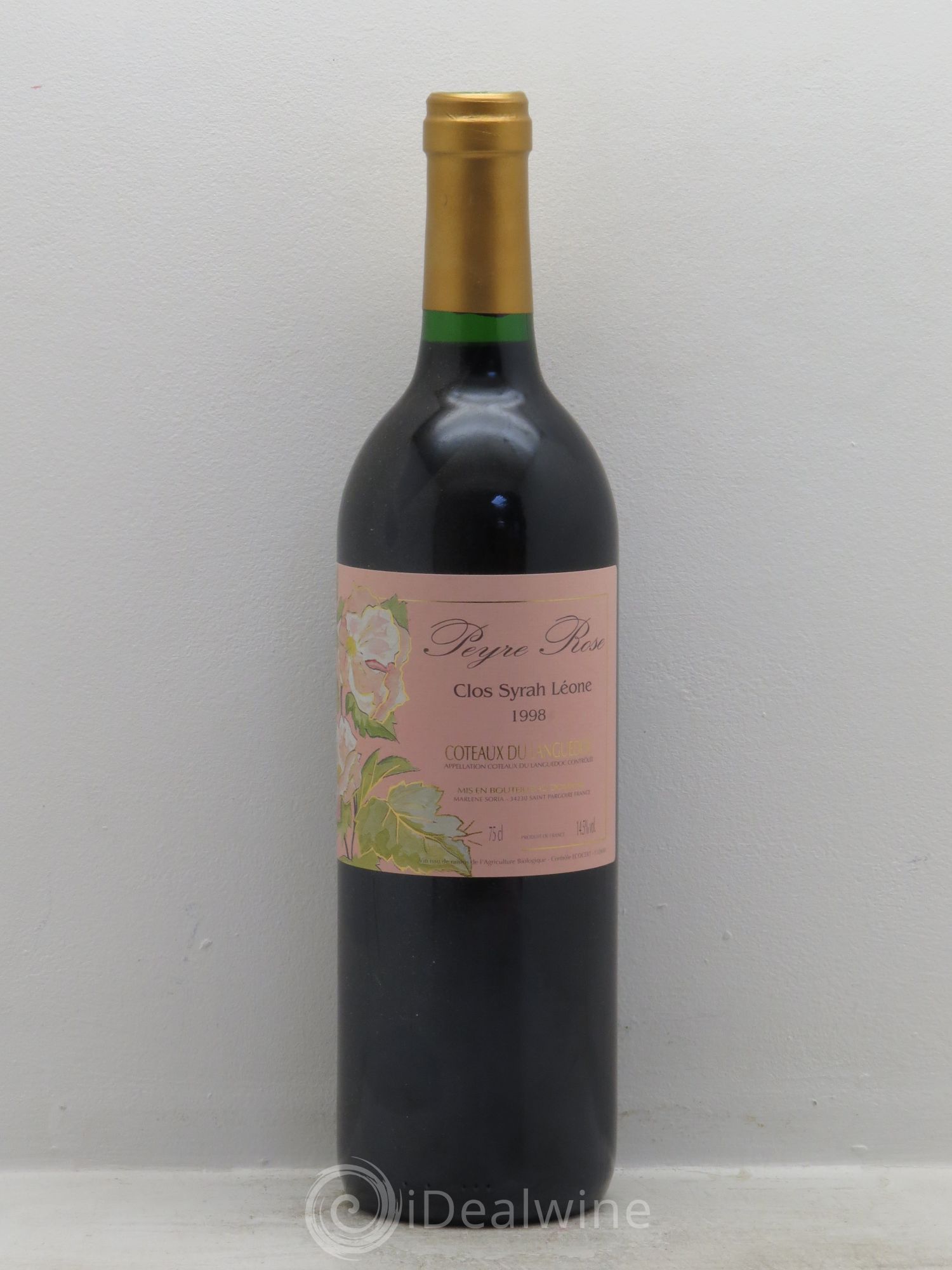 Coteaux du Languedoc Domaine Peyre Rose Belle Léone (anciennement Syrah Léone) Marlène Soria 1998 - Lot de 1 bouteille - 0